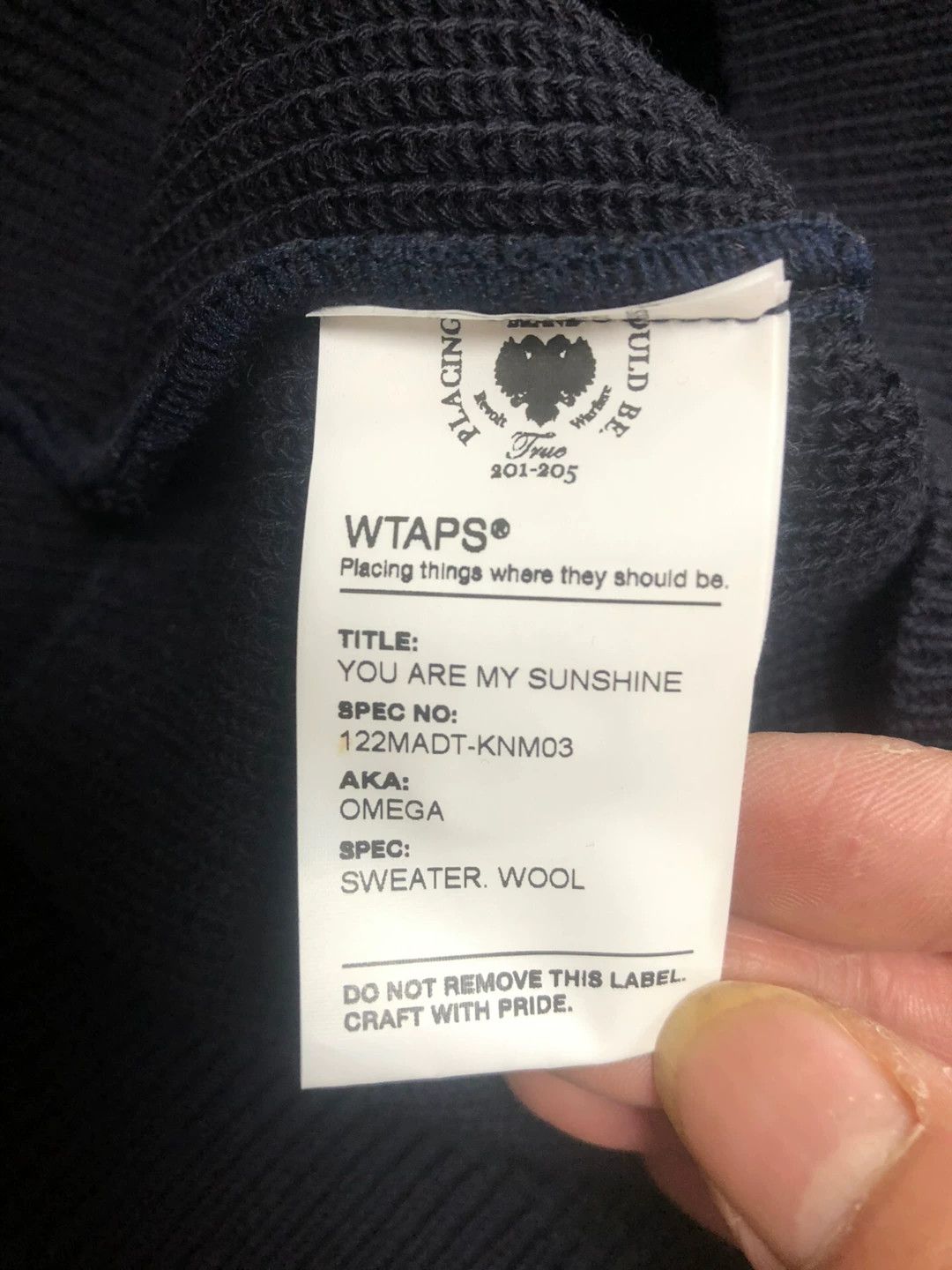 Vintage WTAPS Omega Knit Sweater Navy M Size US M / EU 48-50 / 2 - 8 Thumbnail