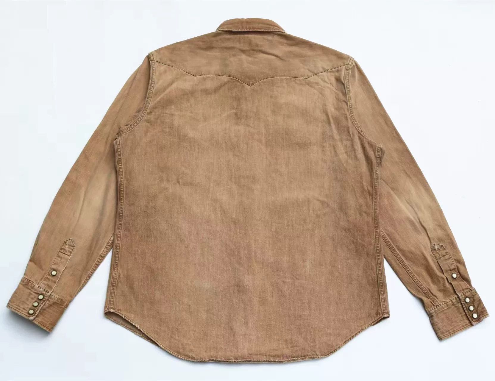 RRL Ralph Lauren RRL Vintage Western Shirt Brown Size US M / EU 48-50 / 2 - 2 Thumbnail