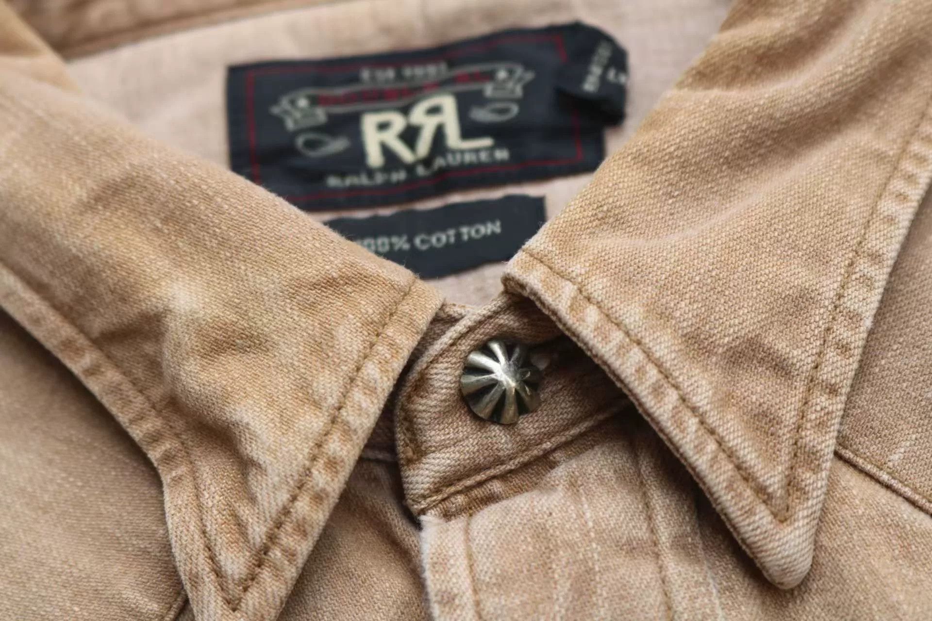 RRL Ralph Lauren RRL Vintage Western Shirt Brown Size US M / EU 48-50 / 2 - 4 Thumbnail
