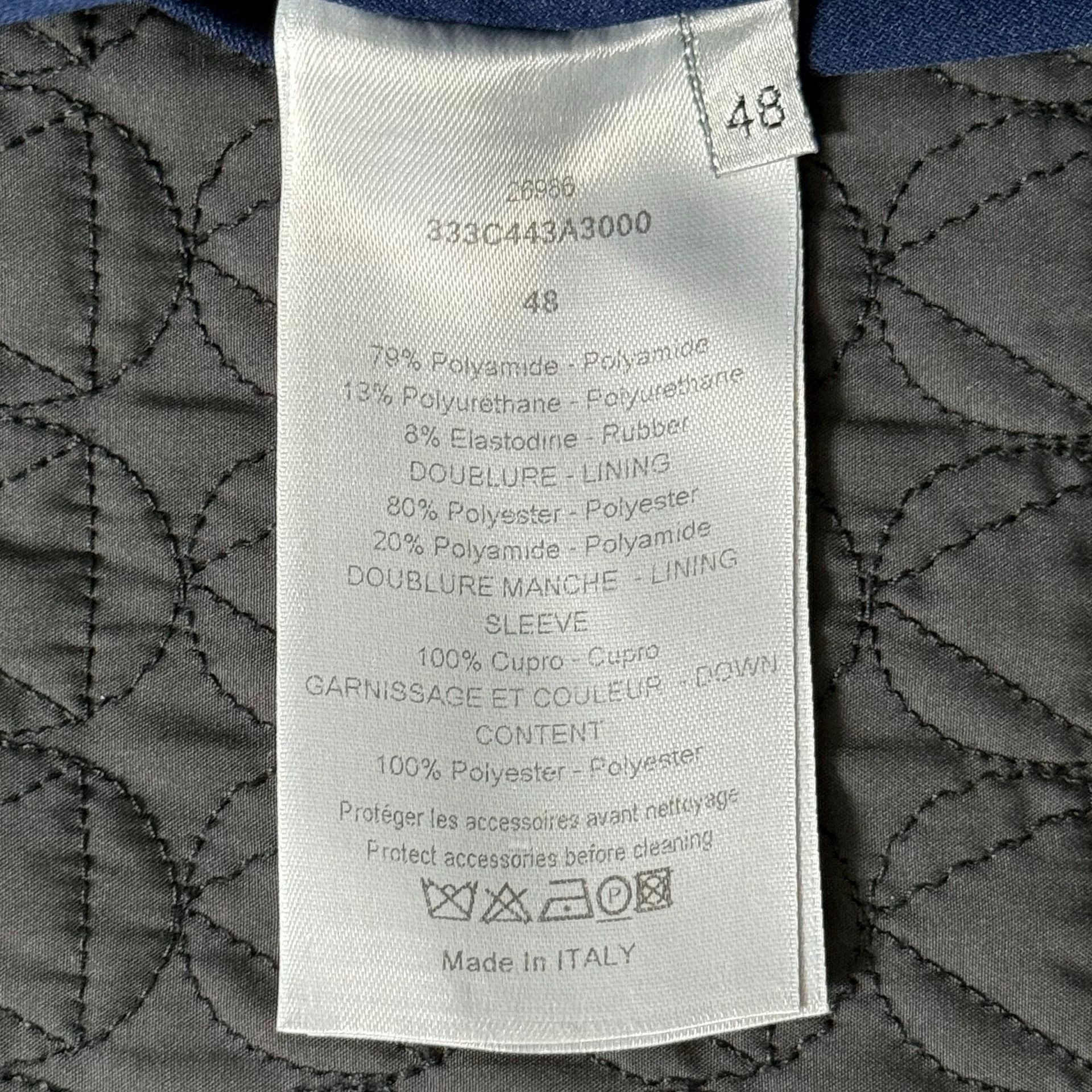 Dior Dior Blue Lock Closure Jacket Size US S / EU 44-46 / 1 - 6 Thumbnail