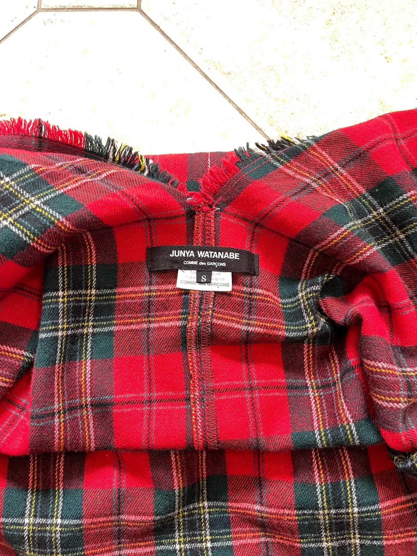 Junya Watanabe junya watanabe red plaid cardigan top Size US S / EU 44-46 / 1 - 6 Thumbnail