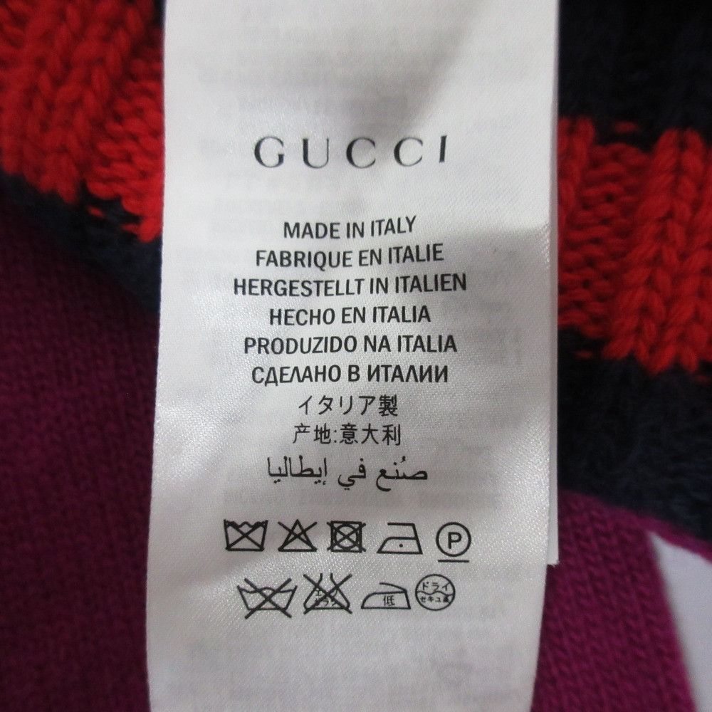 Gucci Gucci Gucci Strawberry Bijou Web Line Knitwear Cotton Tops 434164 DUTY FREE for USA Size ONE SIZE - 10 Thumbnail