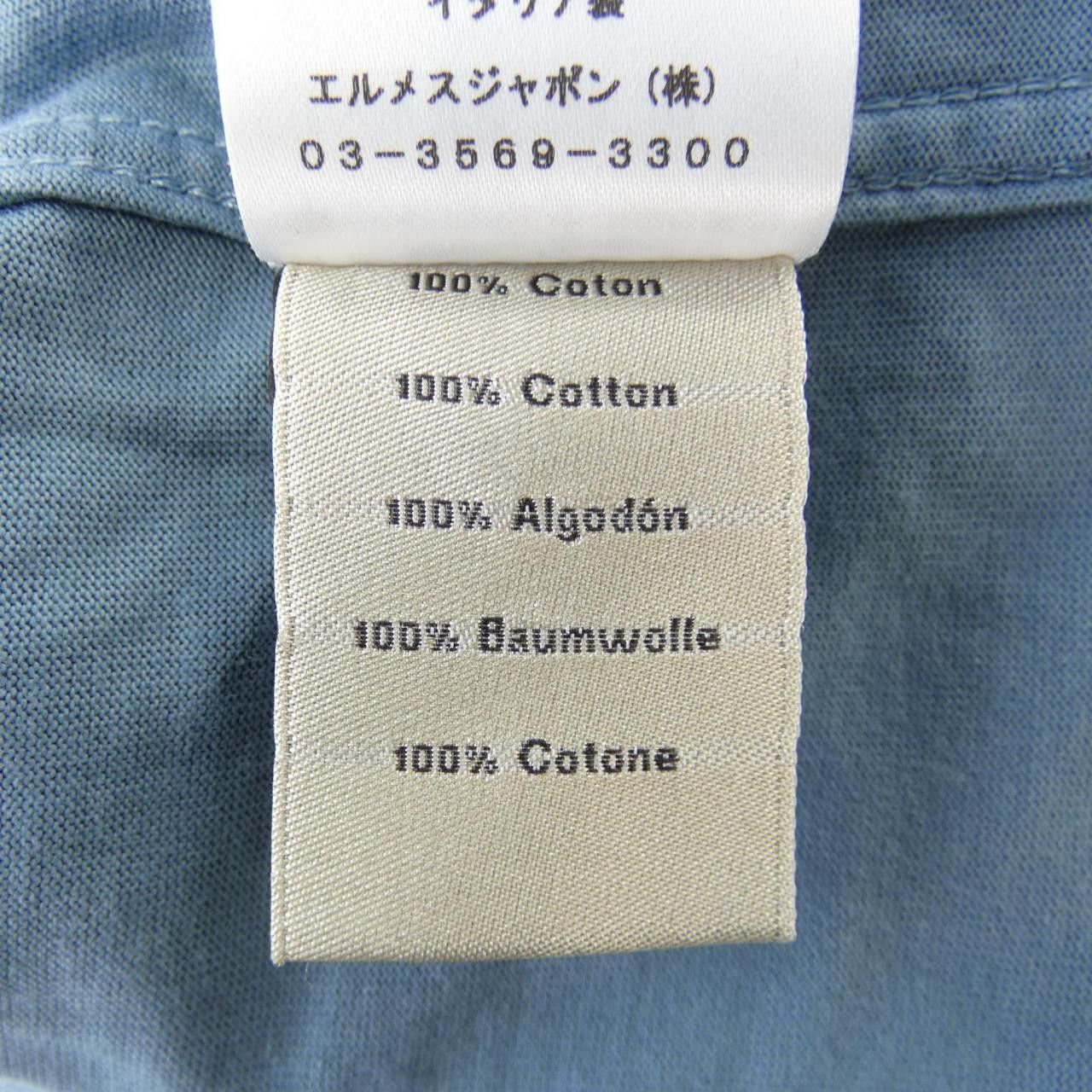 Hermes Hermes Hermès T-shirt Cotton T-shirt XS Cotton T-Shirts DUTY FREE for USA Size ONE SIZE - 3 Thumbnail