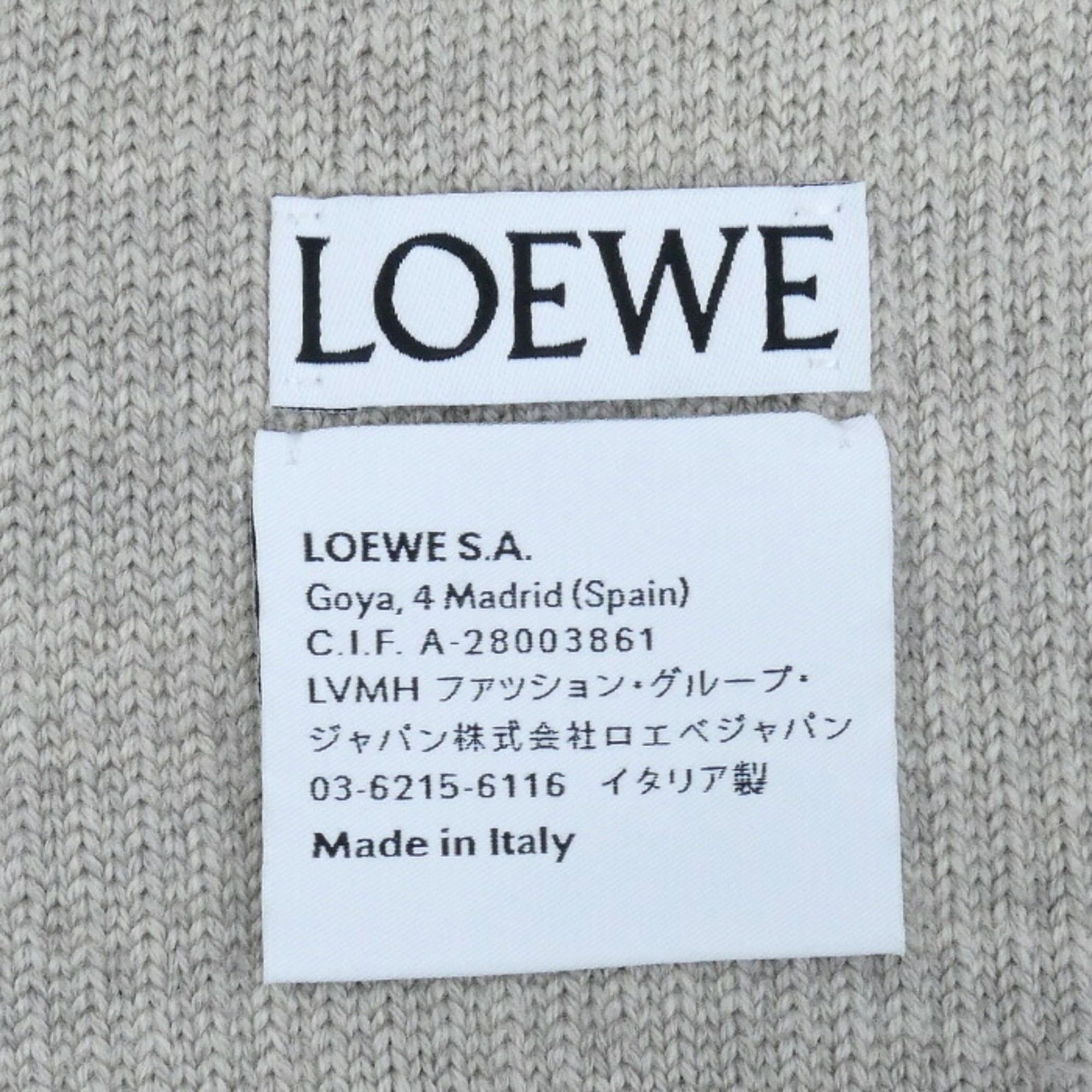 Loewe LOEWE Women's Ribbed Greige Scarf F540257X22 Size ONE SIZE - 5 Thumbnail