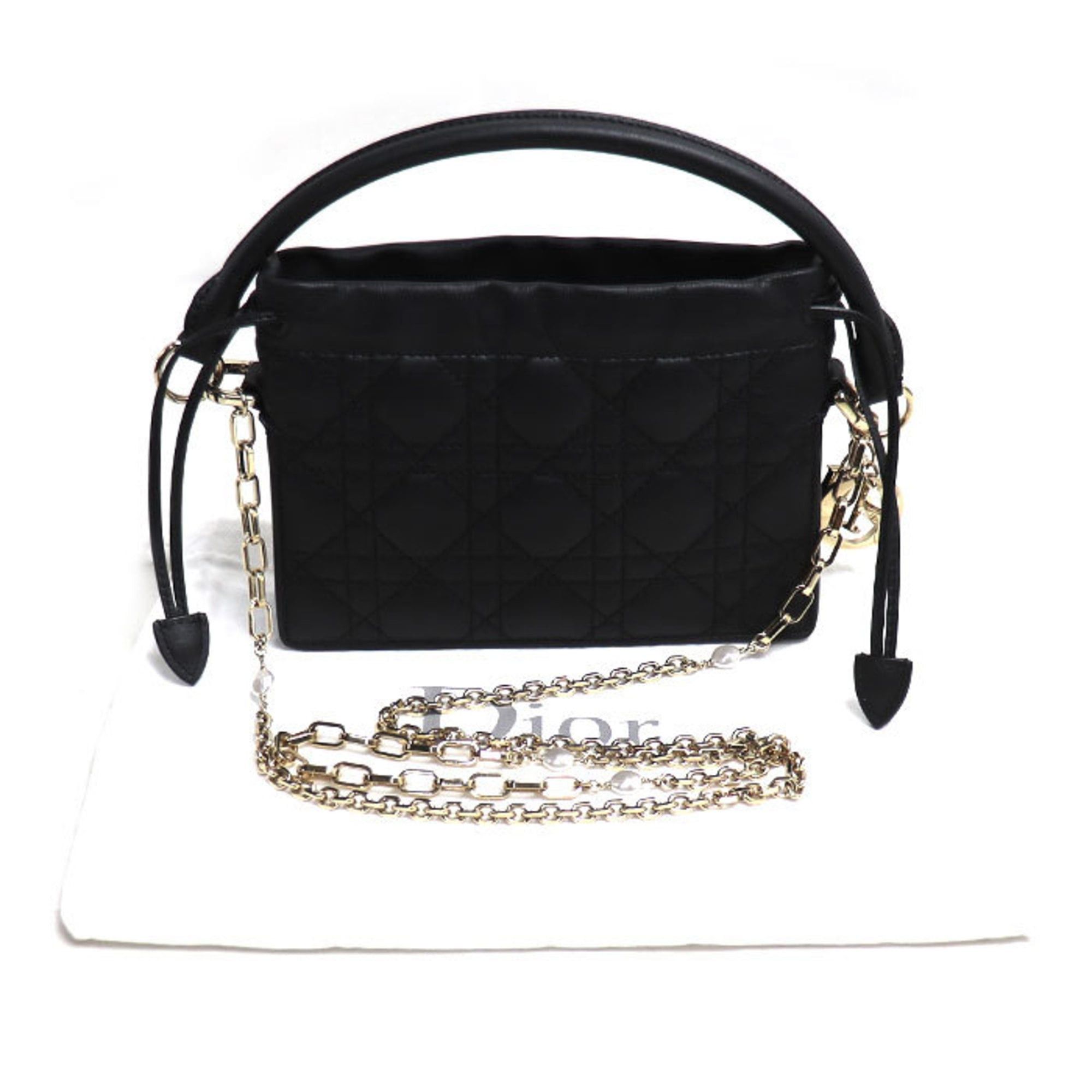 Dior Christian Dior Dior Lady Millie Mini Shoulder Bag, Black, S0981ONMJ, M900, Women's Size ONE SIZE - 6 Thumbnail