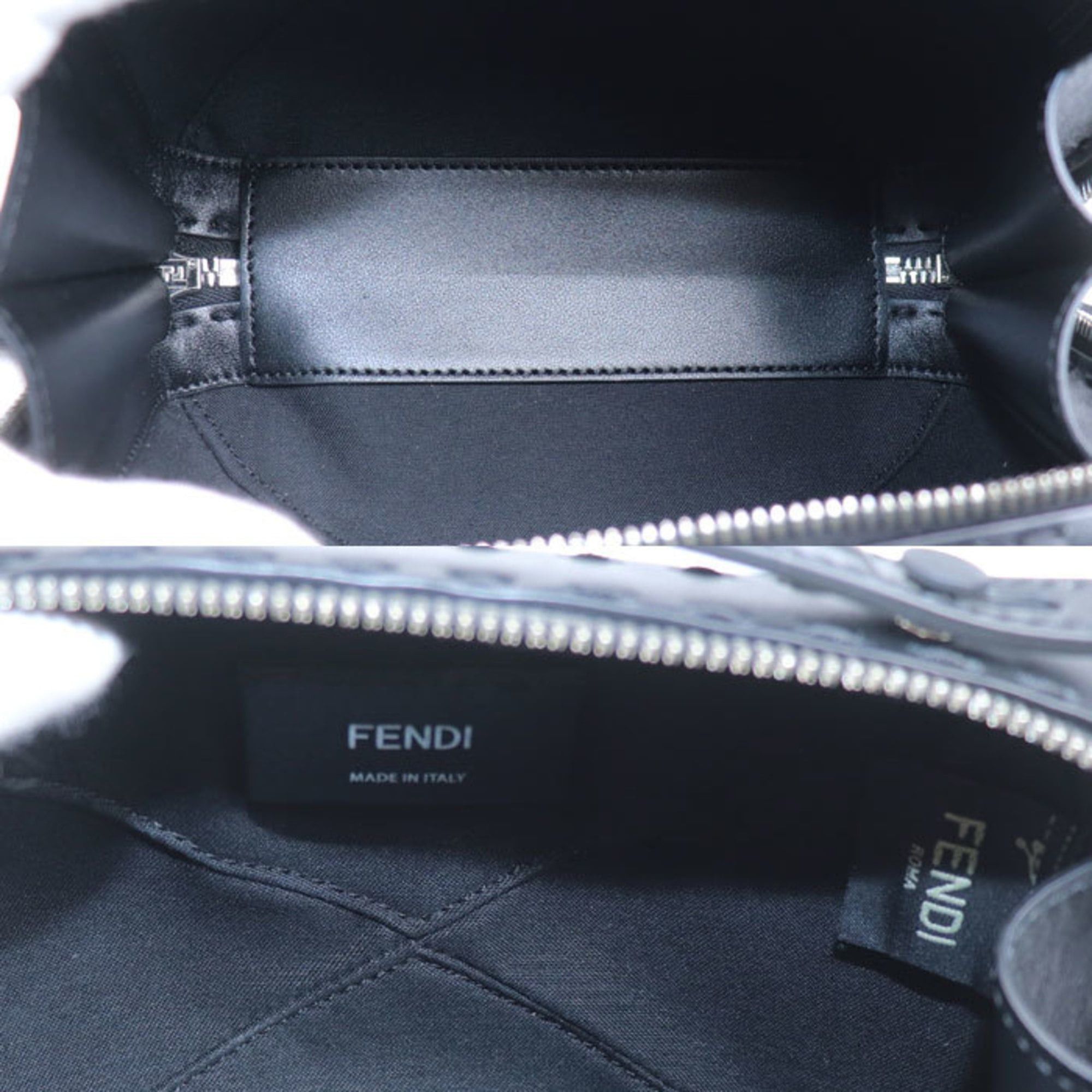 Fendi FENDI Mini Zucca Shoulder Bag, Black, 7VA552, Unisex Size ONE SIZE - 4 Thumbnail
