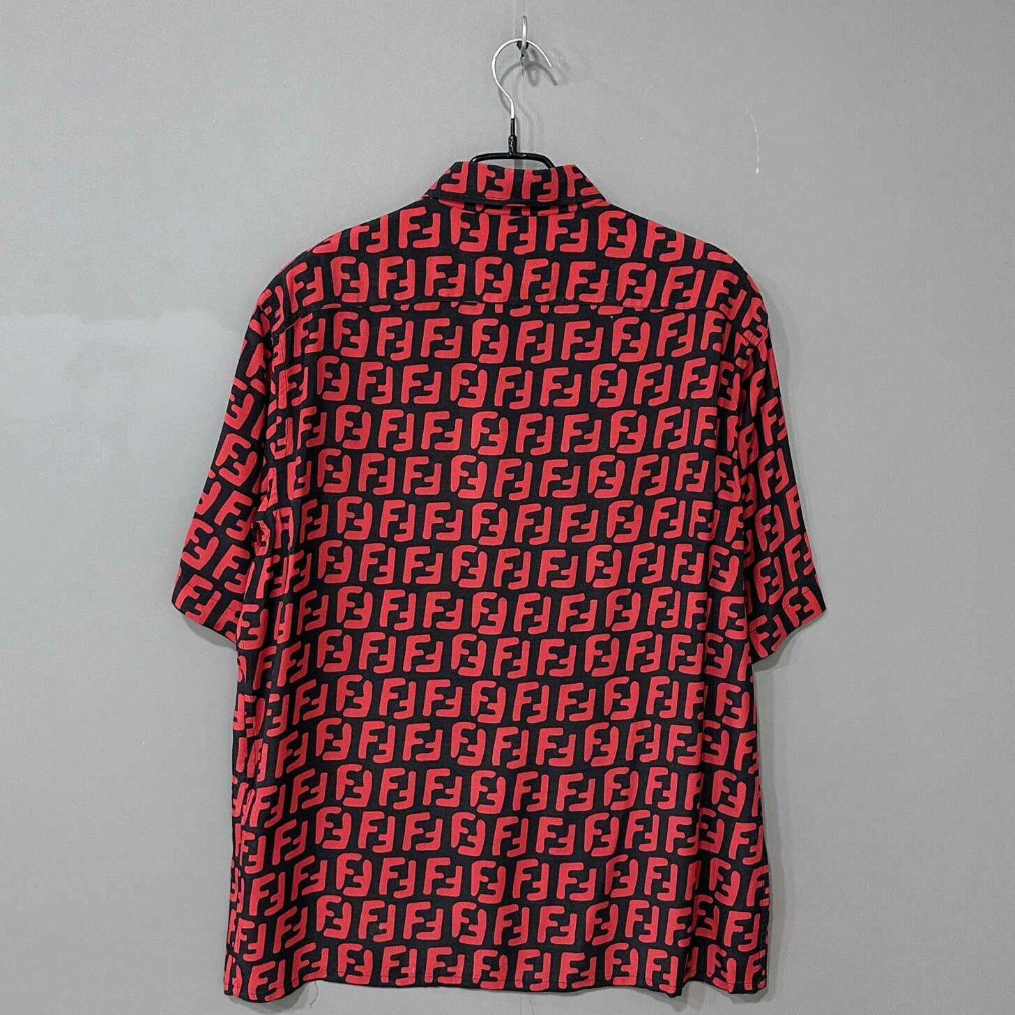 Fendi silk shirt with logo print by Fendi Size US L / EU 52-54 / 3 - 3 Thumbnail