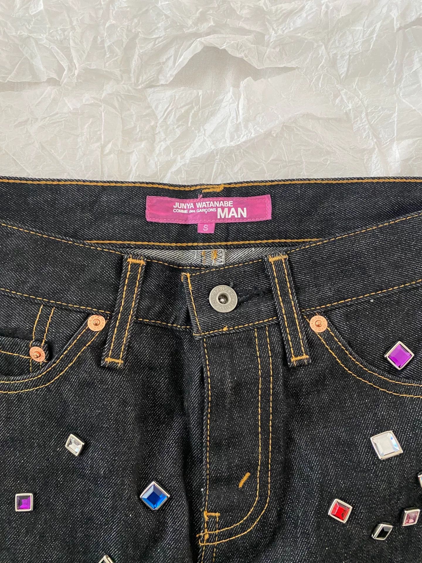 Junya Watanabe junya watanabe jeweled denim skirt 2002 fall Size US 27 - 3 Thumbnail