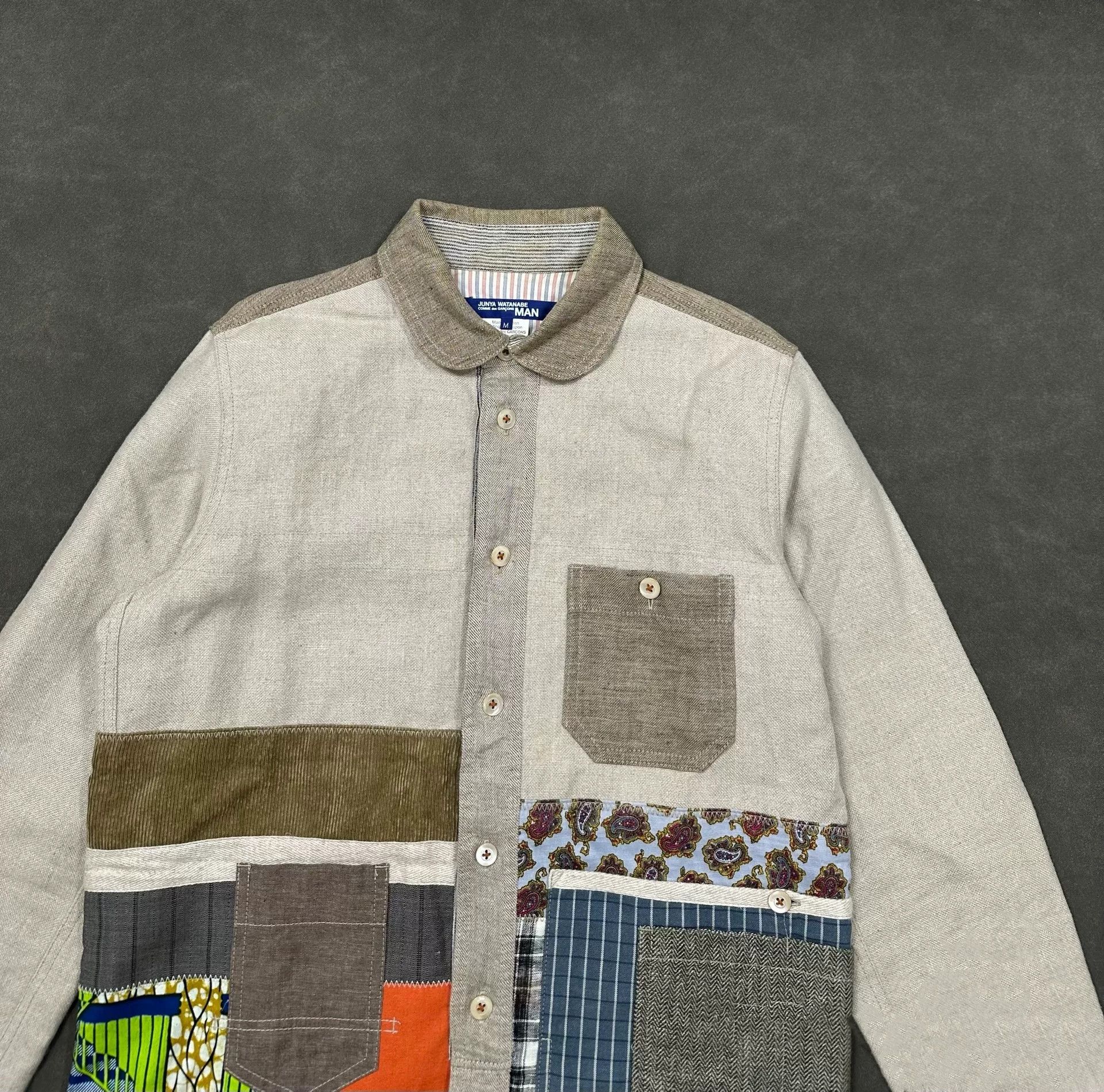 Junya Watanabe junya watanabe patchwork cotton-linen jacket Size US M / EU 48-50 / 2 - 2 Thumbnail
