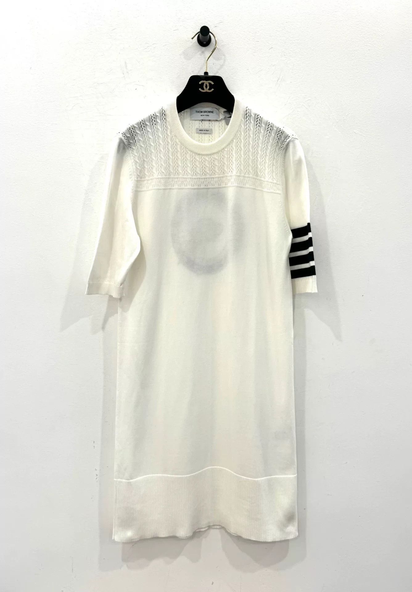 Thom Browne thom browne white knitted dress with logo Size US M / EU 48-50 / 2 - 3 Thumbnail