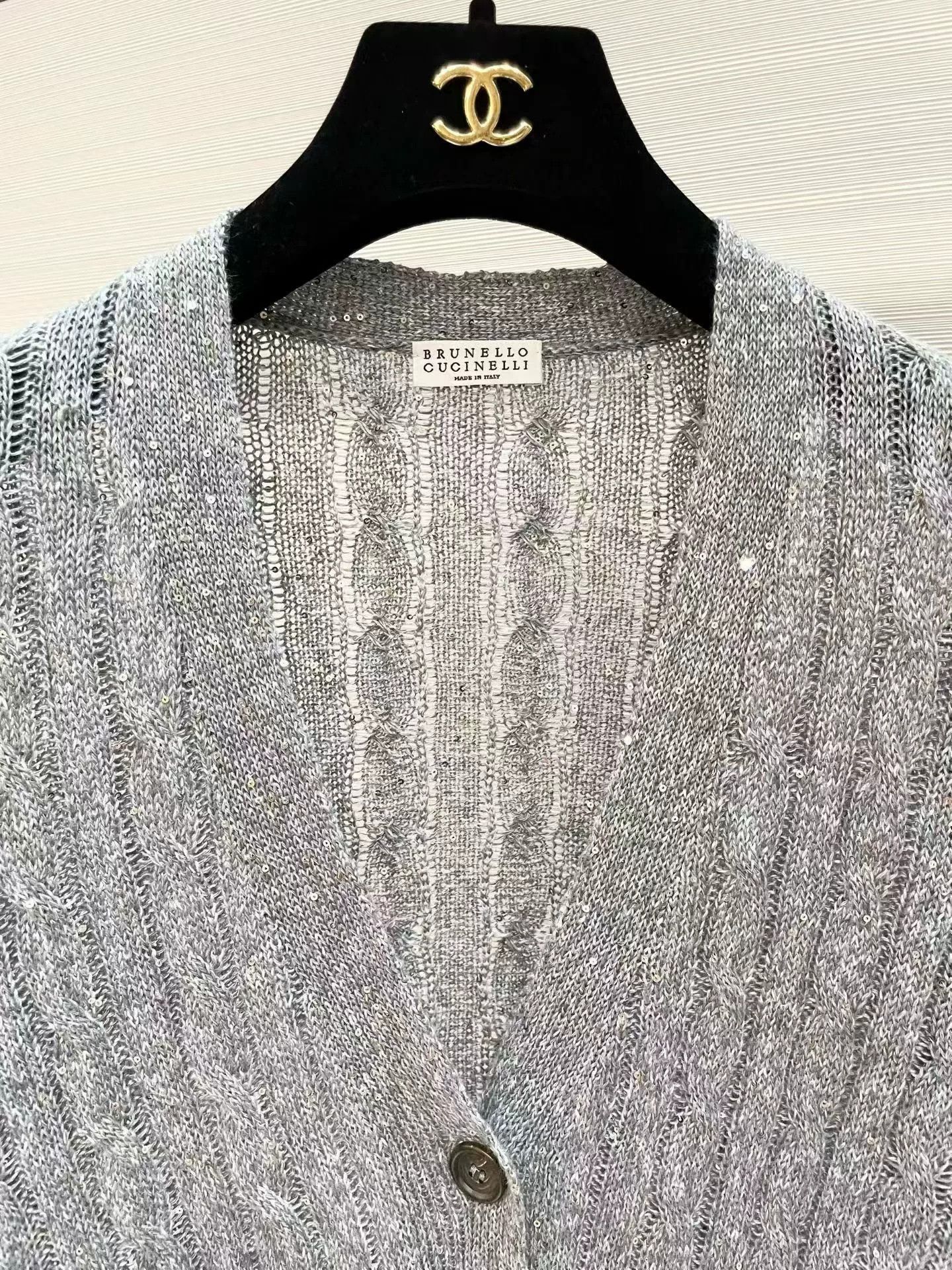 The Row gray linen knit cardigan Size US XS / EU 42 / 0 - 3 Thumbnail