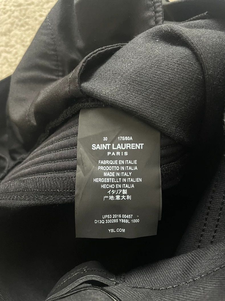 Saint Laurent Paris Saint Laurent 16AW Leather Panel Biker Pants Size US 30 / EU 46 - 8 Thumbnail