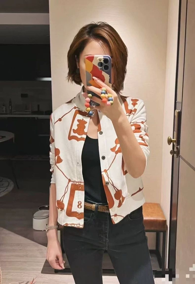 Hermes Hermes Lantern Print Long Sleeve Jacket Size US XS / EU 42 / 0 - 7 Thumbnail