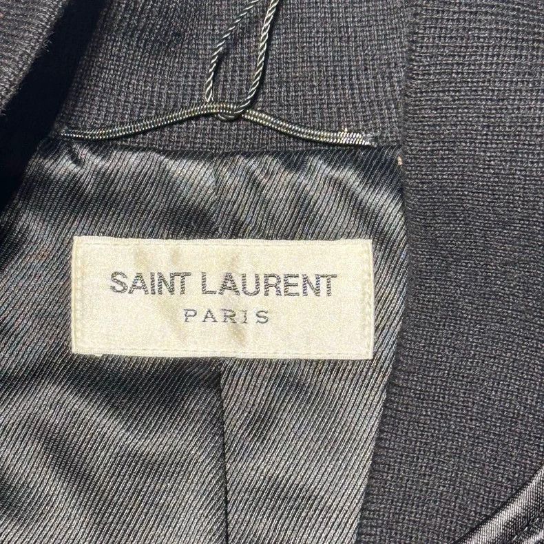 Saint Laurent Paris Saint Laurent Black Satin Embroidered Jacket Size US S / EU 44-46 / 1 - 3 Thumbnail