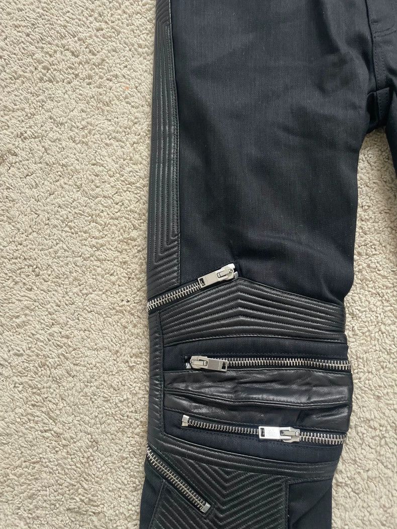 Saint Laurent Paris Saint Laurent Leather Panel Biker Pants Size US 30 / EU 46 - 4 Thumbnail