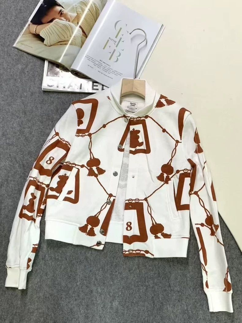 Hermes Hermes Lantern Print Long Sleeve Coat Size US XS / EU 42 / 0 - 6 Thumbnail