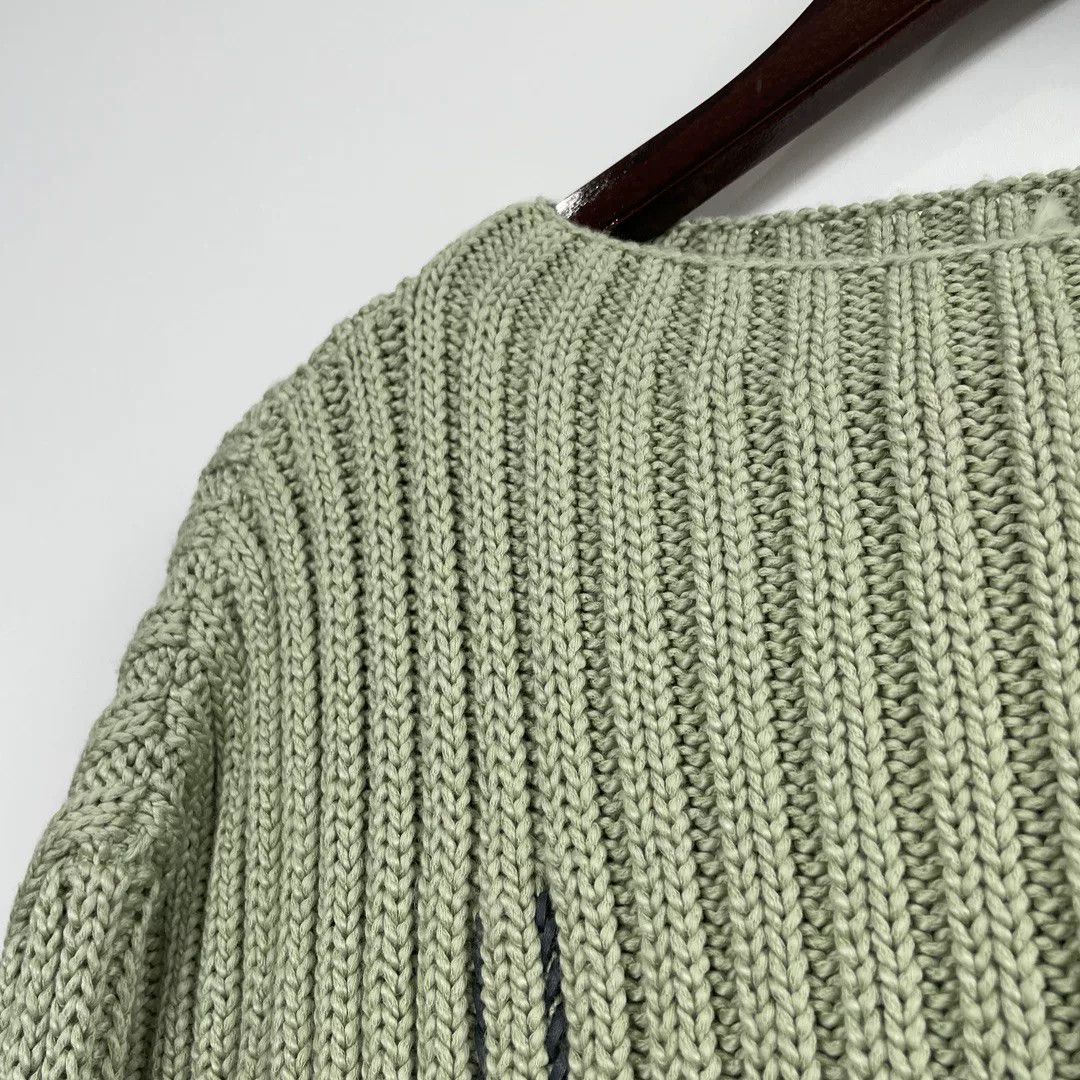 Hermes Hermes Green Loose Knit Sweater M Size US M / EU 48-50 / 2 - 3 Thumbnail