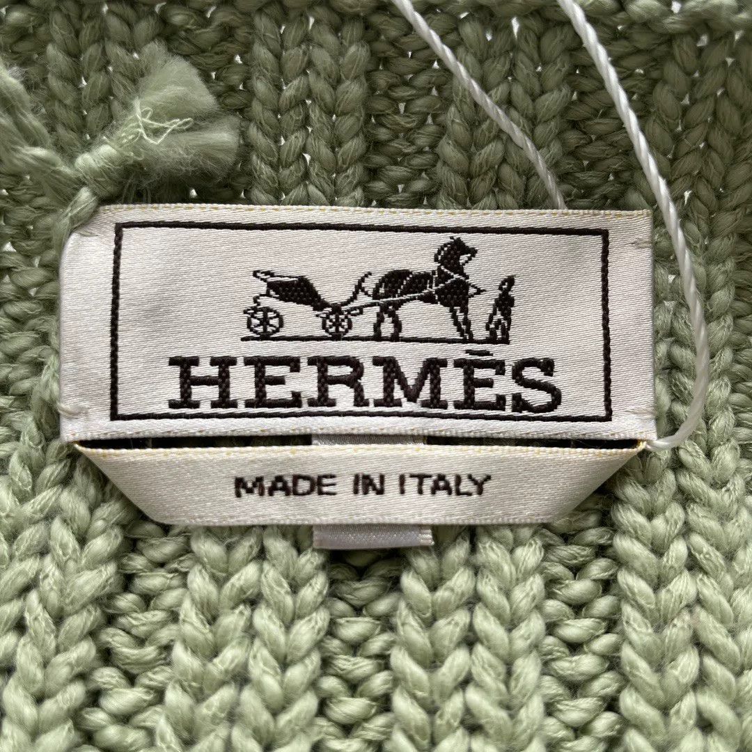 Hermes Hermes Green Loose Knit Sweater M Size US M / EU 48-50 / 2 - 5 Thumbnail