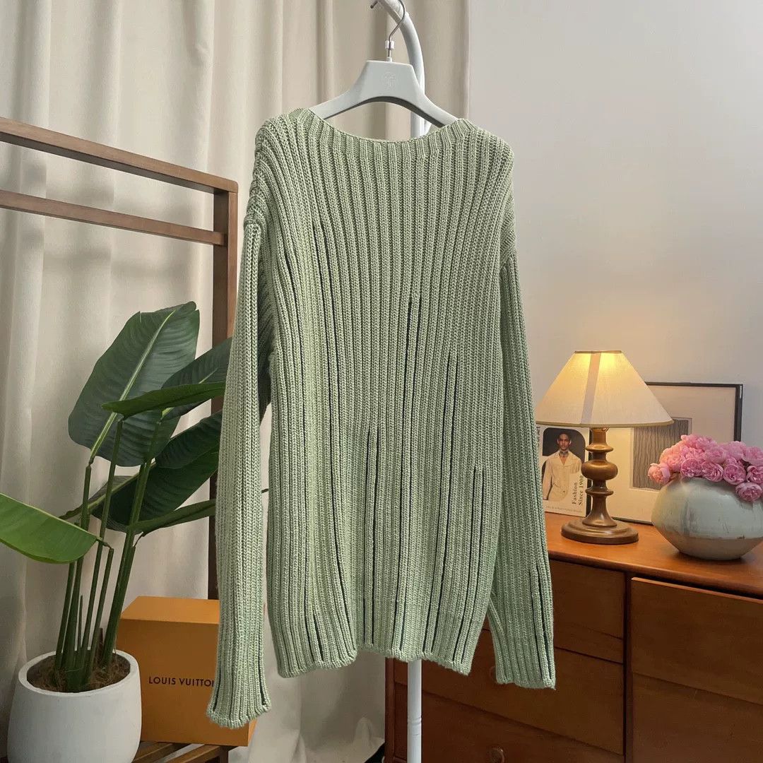 Hermes Hermes Green Loose Knit Sweater M Size US M / EU 48-50 / 2 - 2 Thumbnail