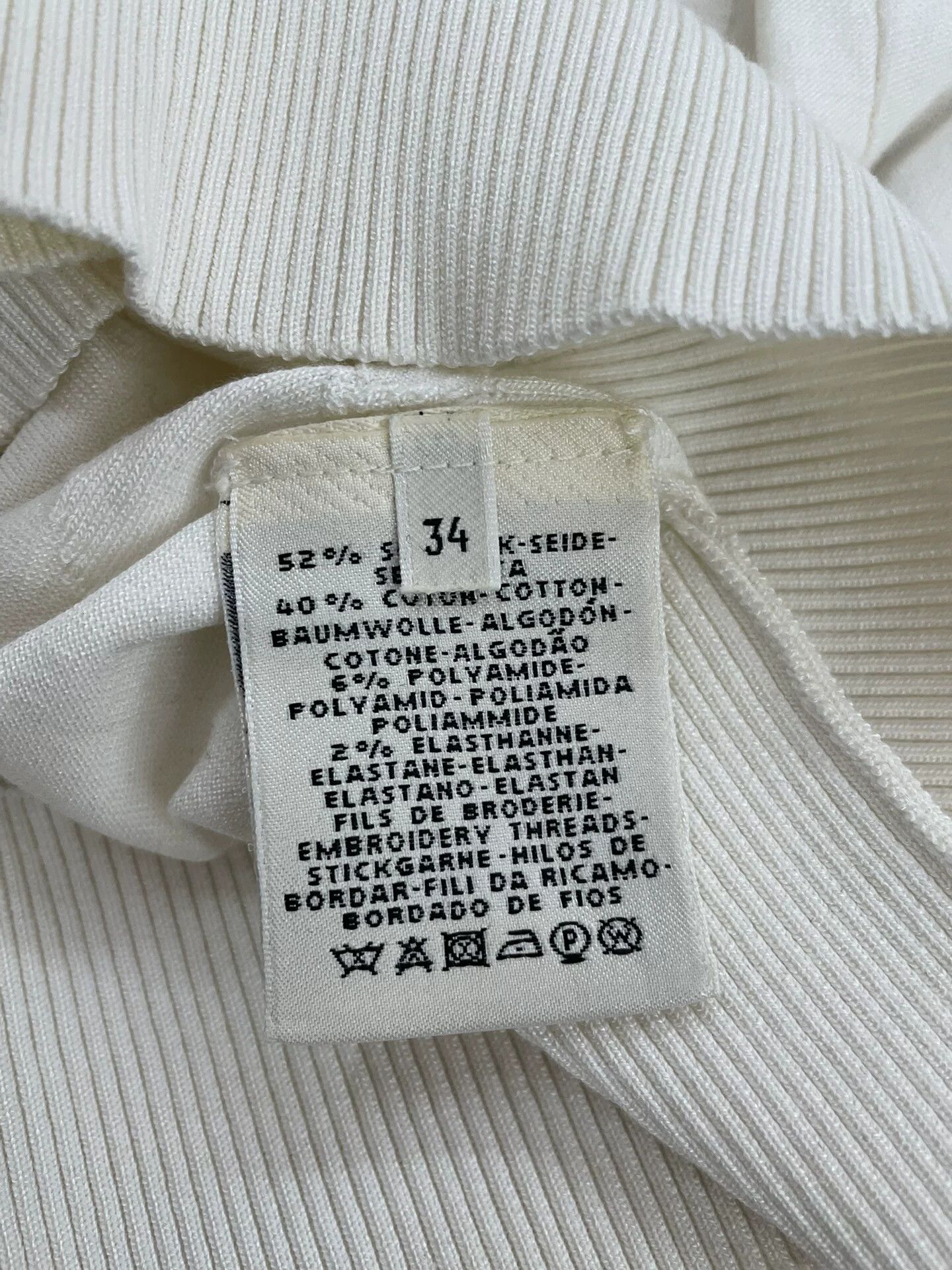 Hermes Hermes White Short Sleeve Knit Top Size US S / EU 44-46 / 1 - 5 Thumbnail