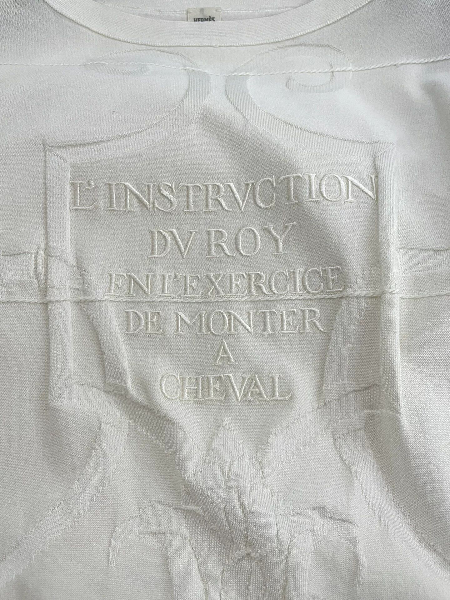 Hermes Hermes White Short Sleeve Knit Top Size US S / EU 44-46 / 1 - 3 Thumbnail