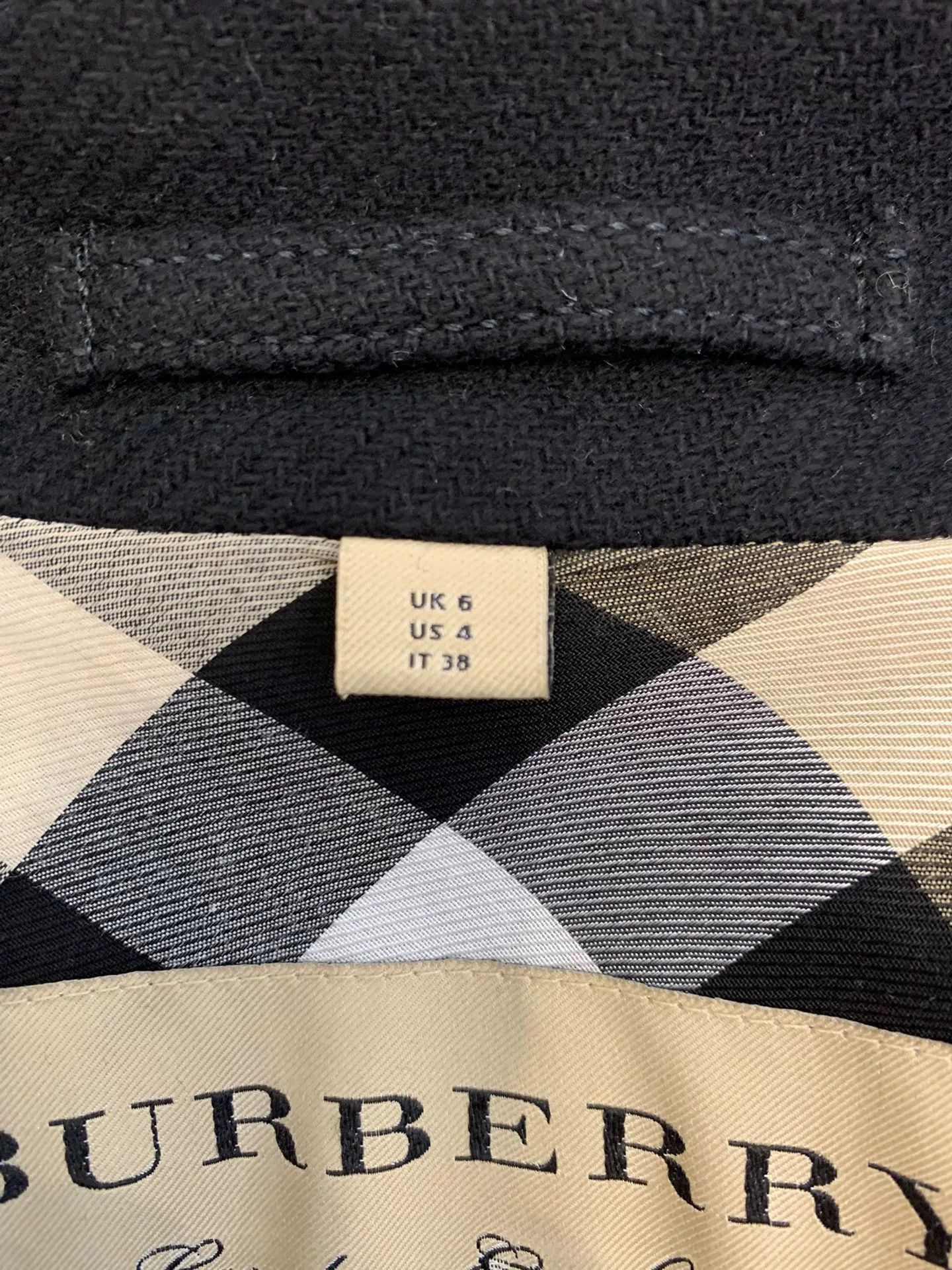 Burberry Burberry Black Wool Trench Coat Women Size US M / EU 48-50 / 2 - 5 Thumbnail