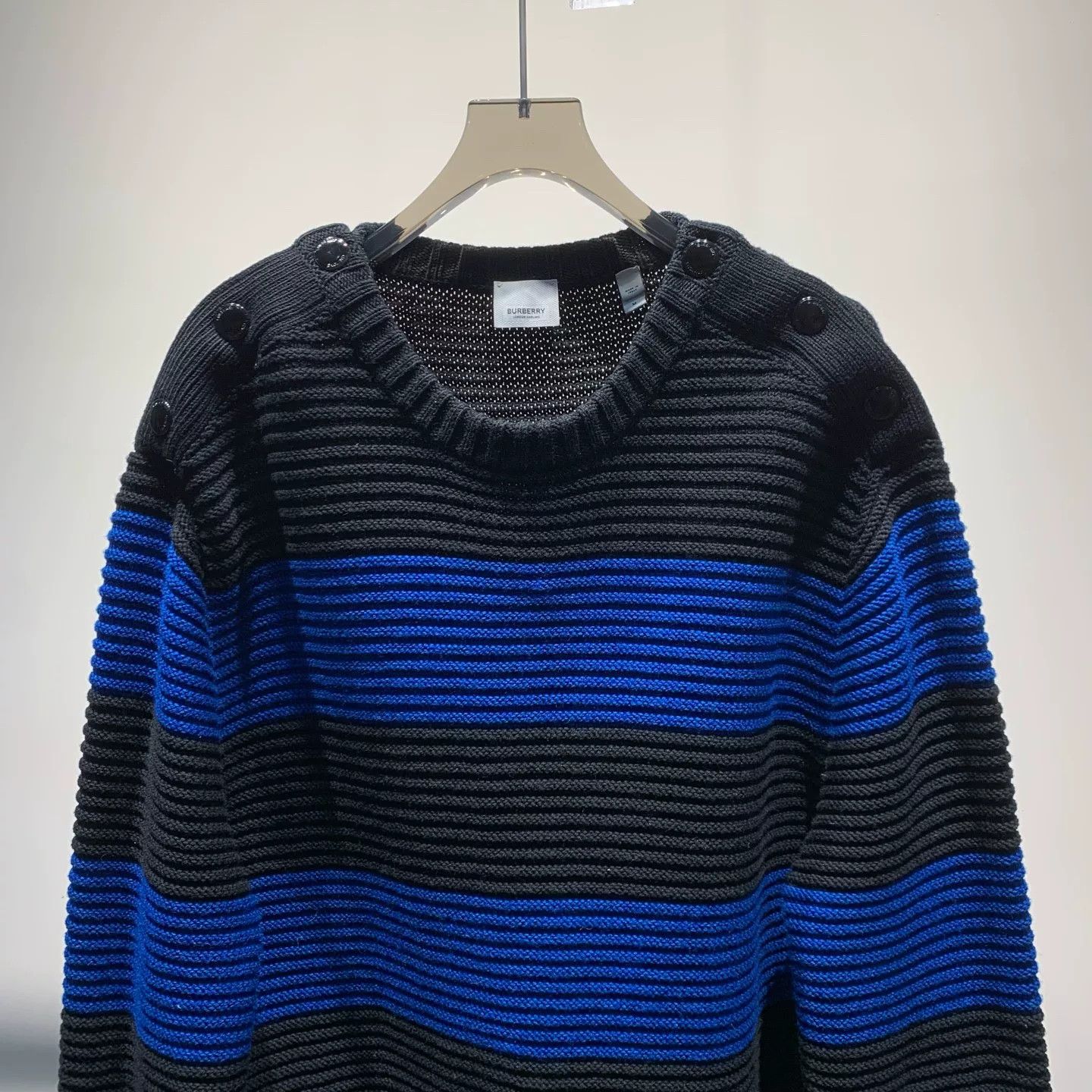 Burberry Burberry Striped Button Knit Sweater Size US M / EU 48-50 / 2 - 5 Thumbnail
