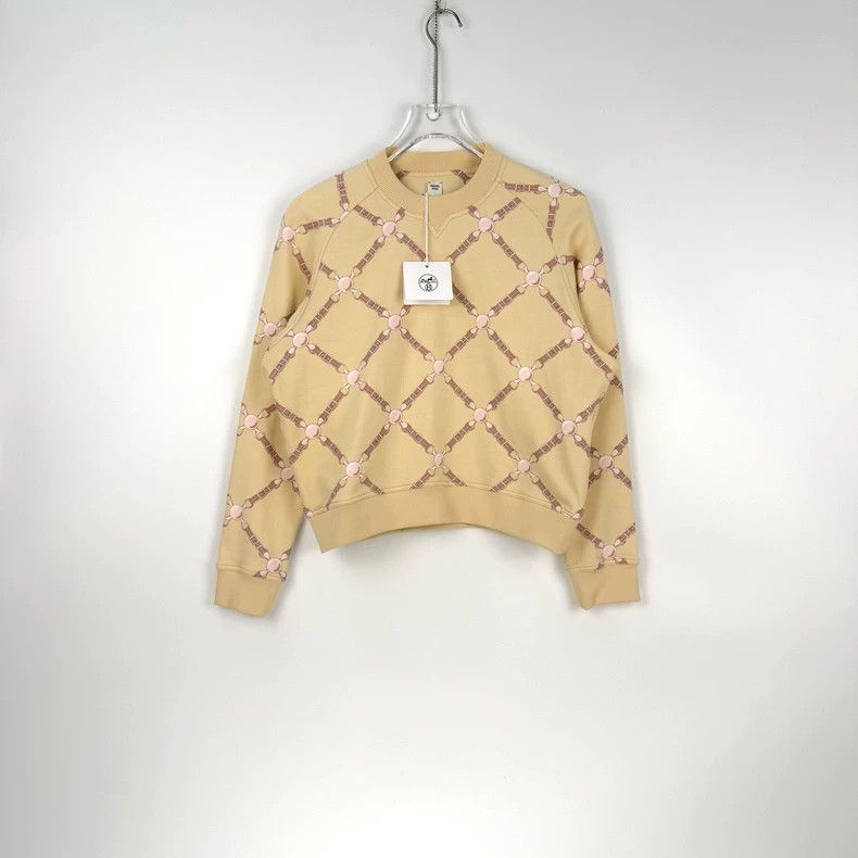 Hermes Hermes Beige Chain Pattern Sweatshirt Size US M / EU 48-50 / 2 - 3 Thumbnail