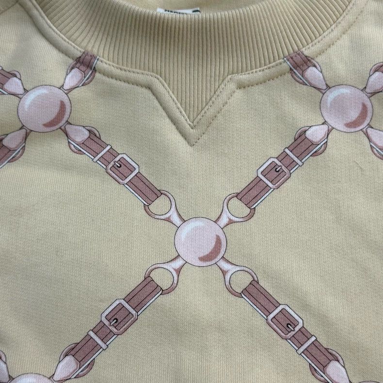 Hermes Hermes Beige Chain Pattern Sweatshirt Size US M / EU 48-50 / 2 - 7 Thumbnail