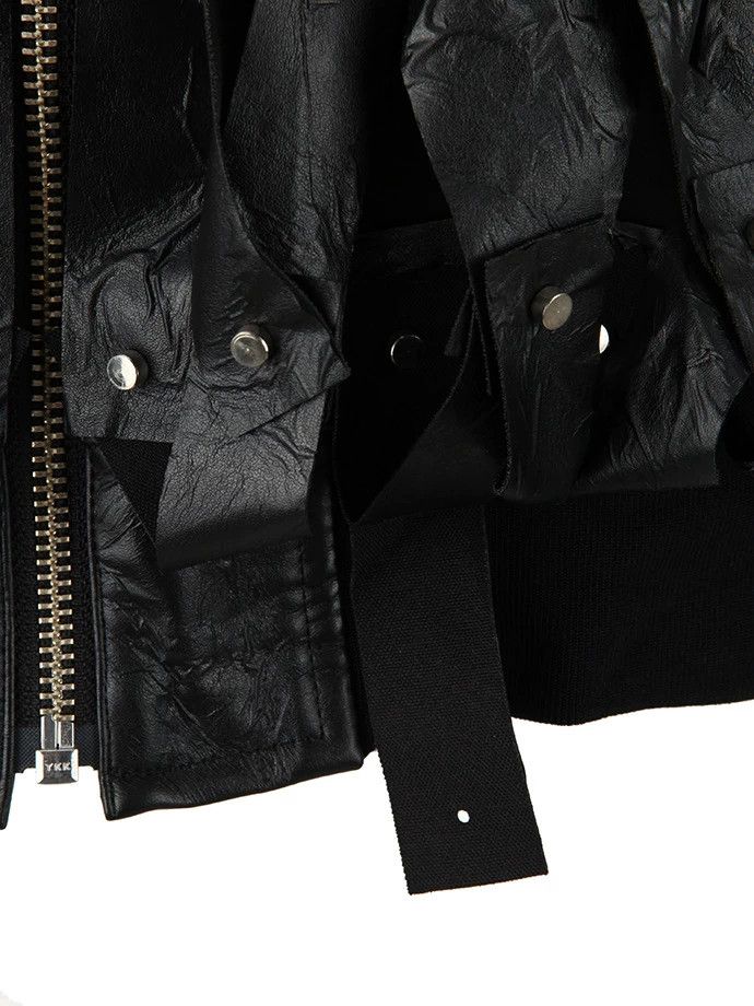 Comme des Garcons CDG Noir Kei Ninomiya Leather Zip Jacket Size US S / EU 44-46 / 1 - 6 Thumbnail