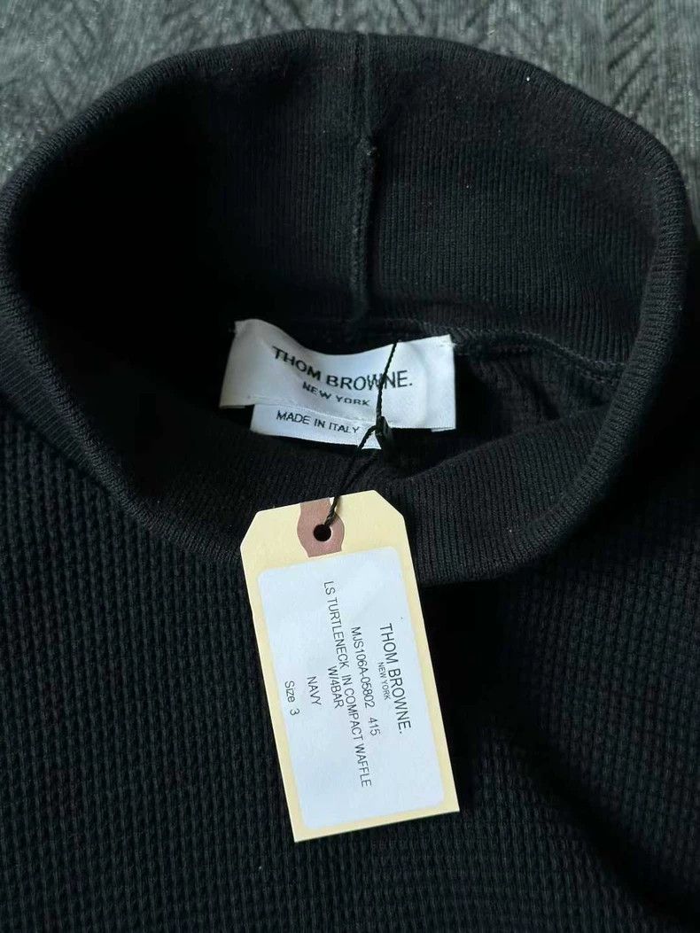 Thom Browne Thom Browne Waffle Knit Turtleneck Sweater Size US M / EU 48-50 / 2 - 3 Thumbnail