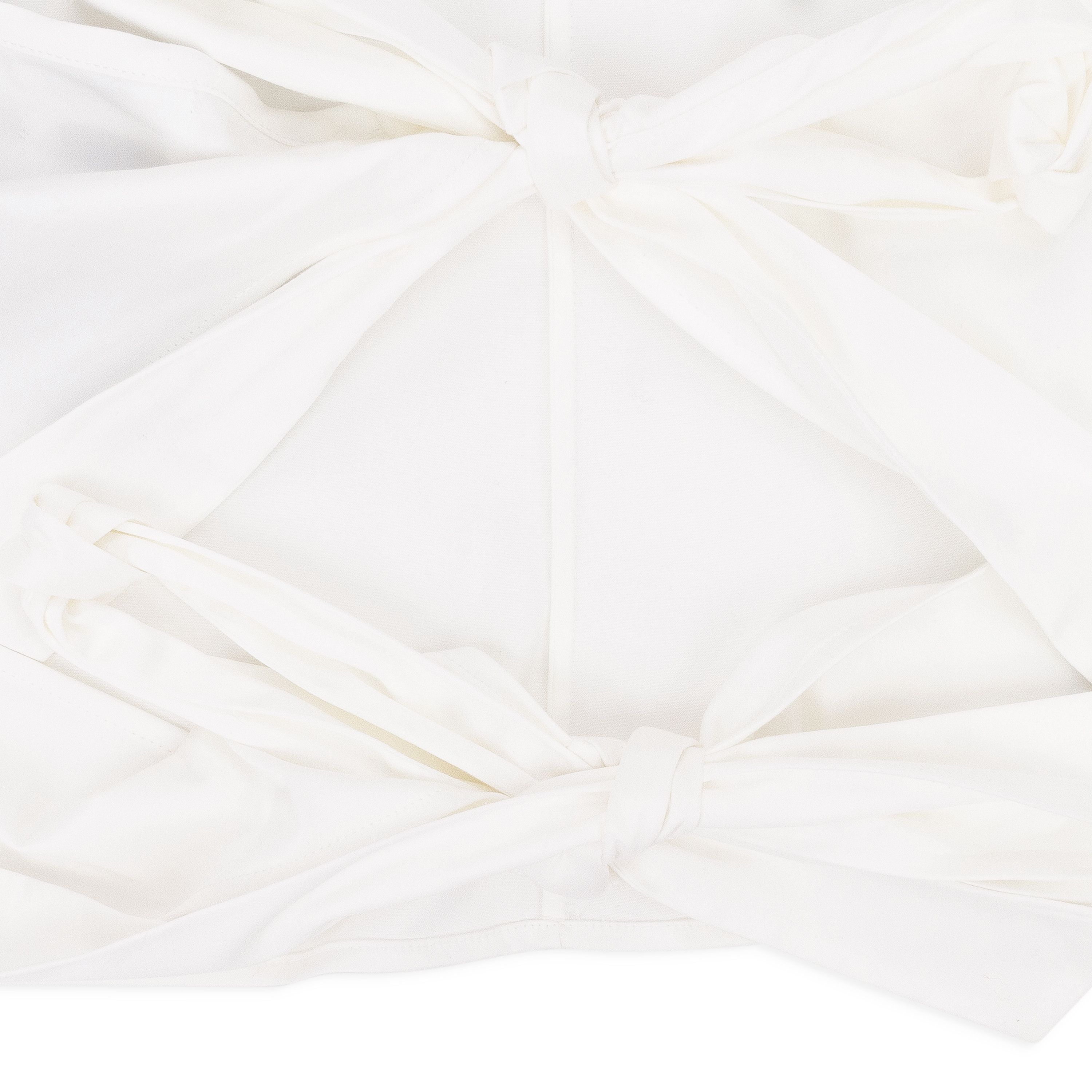 WHITE CROSS-TIE BLOUSE SIZE XS