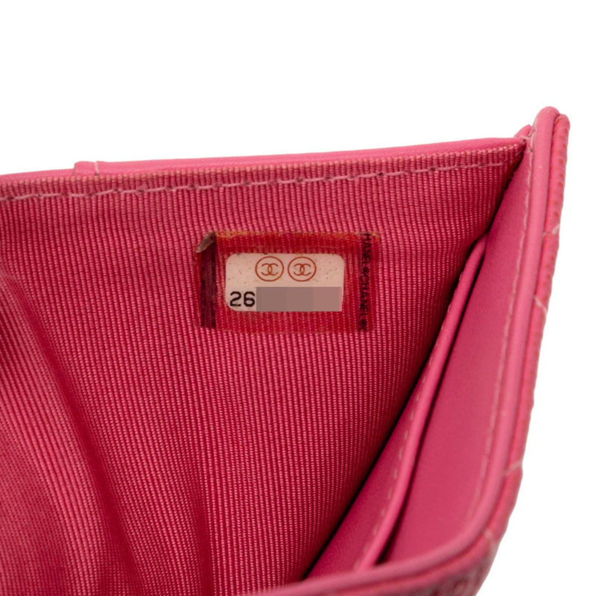 Chanel CHANEL Matelasse Coco Mark Tri-fold Wallet in Pink Caviar Skin for Women Size ONE SIZE - 7 Thumbnail