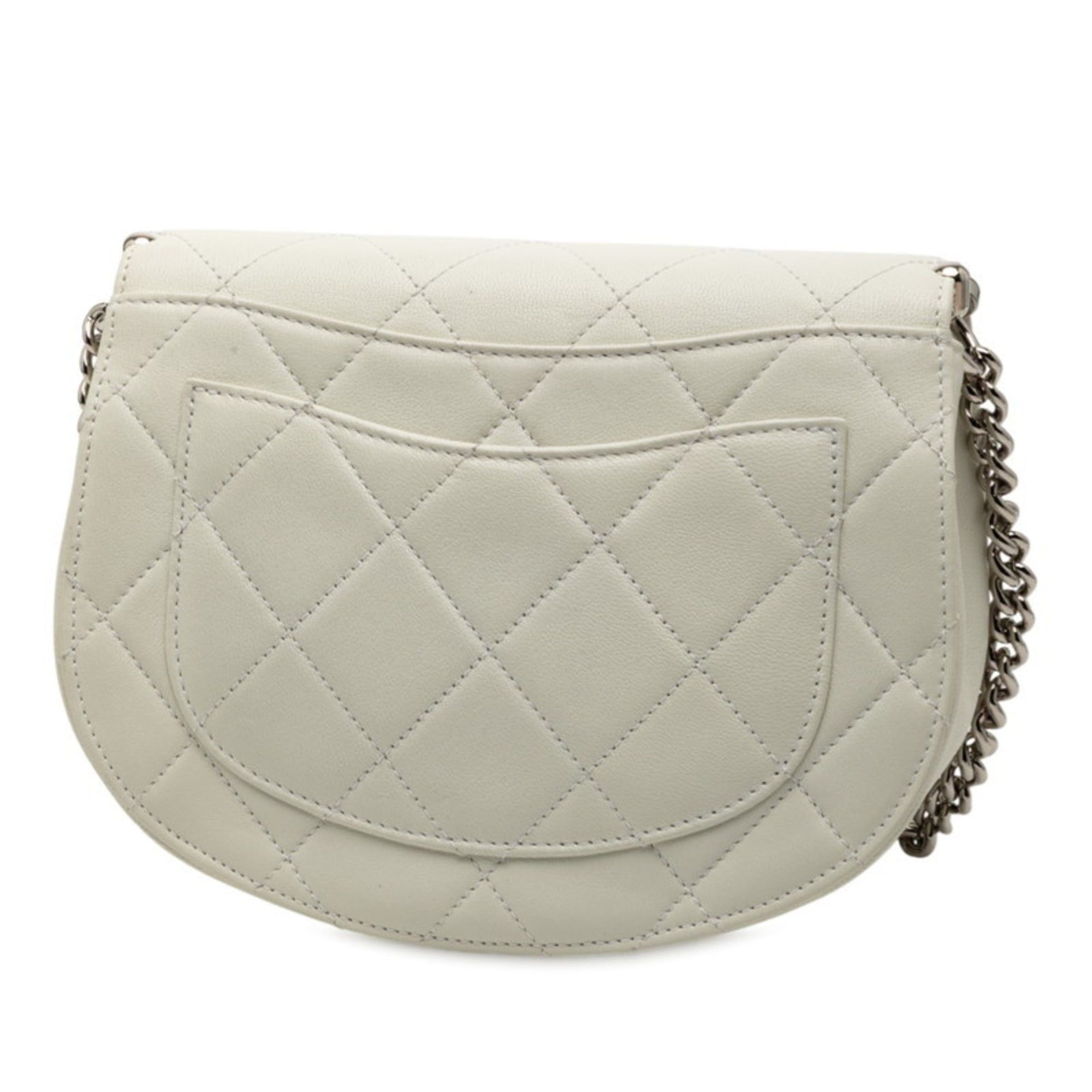 Chanel CHANEL Matelasse Coco Mark Crossbody Chain Shoulder Bag in White Leather for Women Size ONE SIZE - 2 Thumbnail