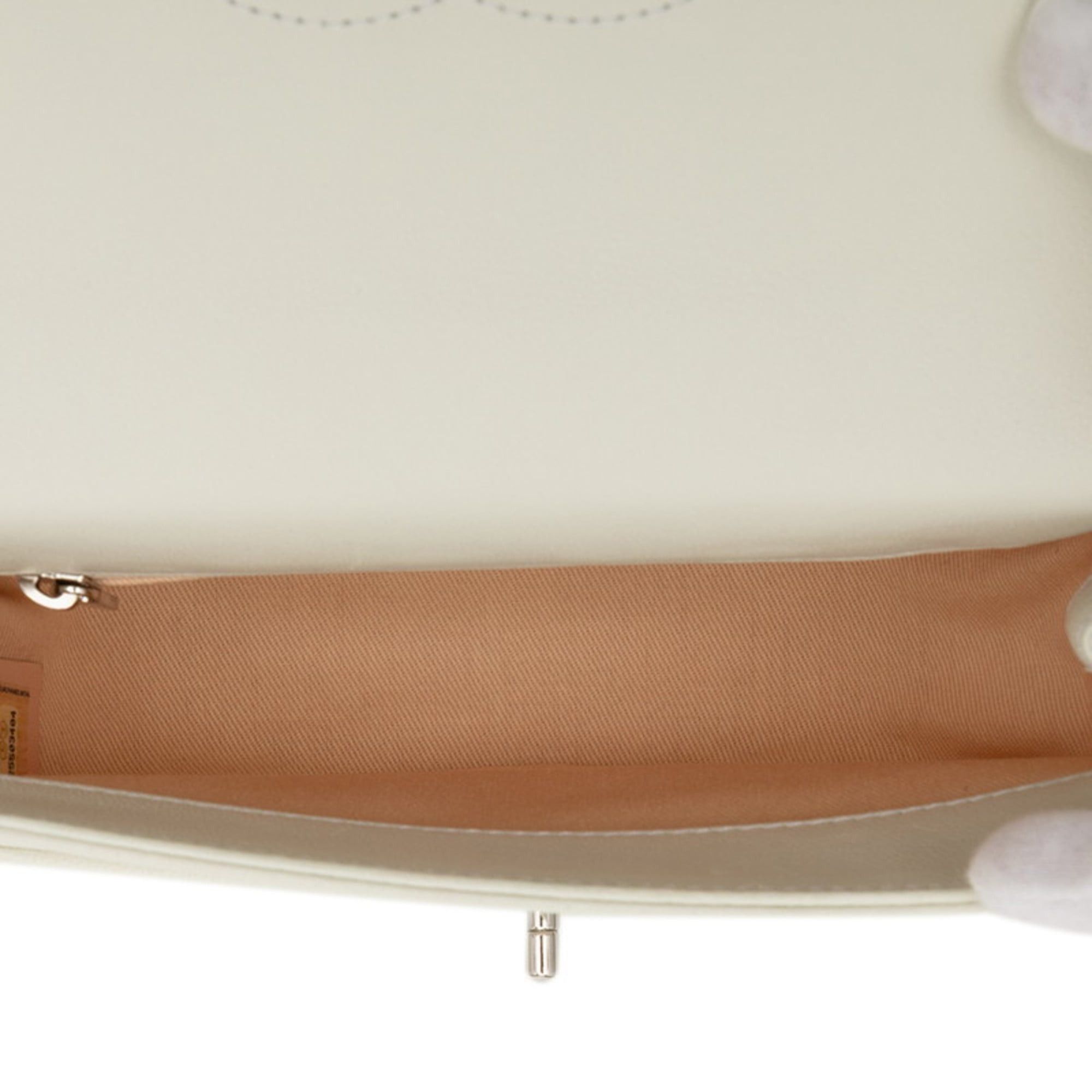 Chanel CHANEL Matelasse Coco Mark Crossbody Chain Shoulder Bag in White Leather for Women Size ONE SIZE - 4 Thumbnail