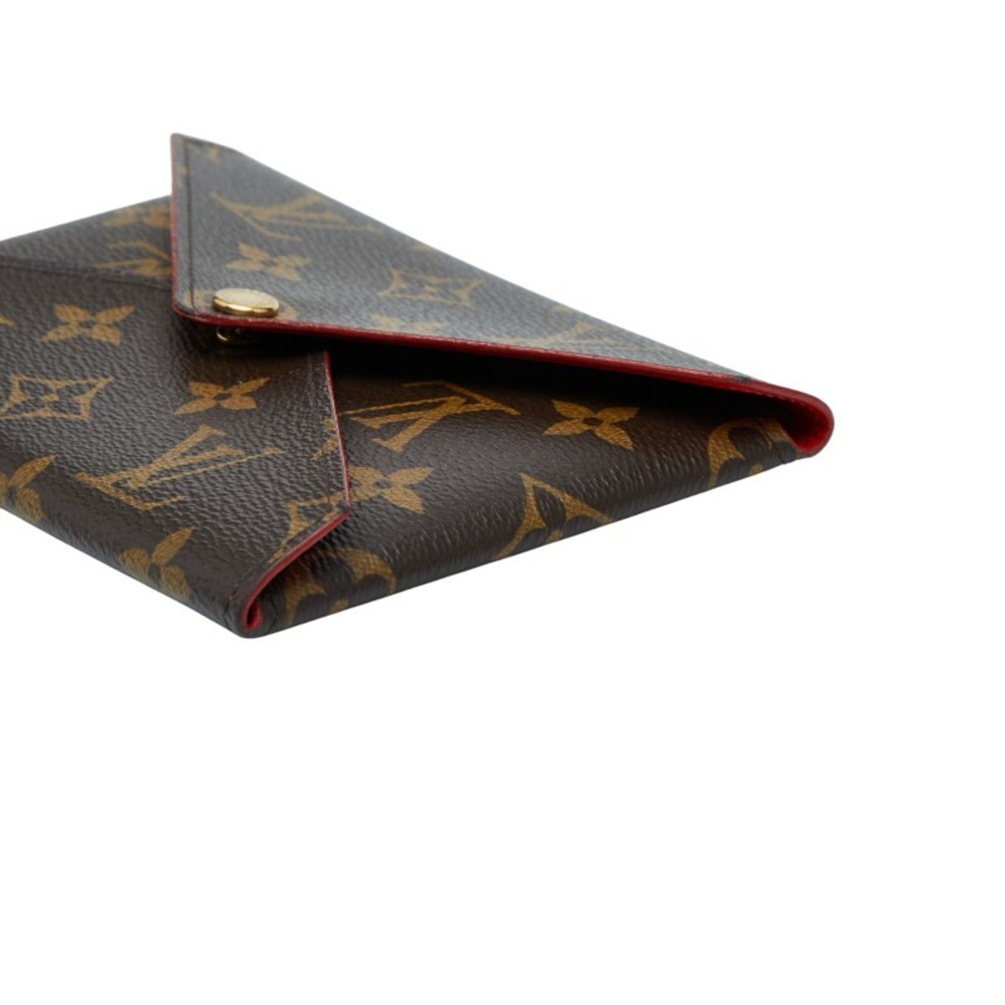 Louis Vuitton Louis Vuitton Monogram Kirigami Pochette (M size only) Pouch M62034 Brown and Red Leather Women's LOUIS VUITTON Size ONE SIZE - 6 Thumbnail