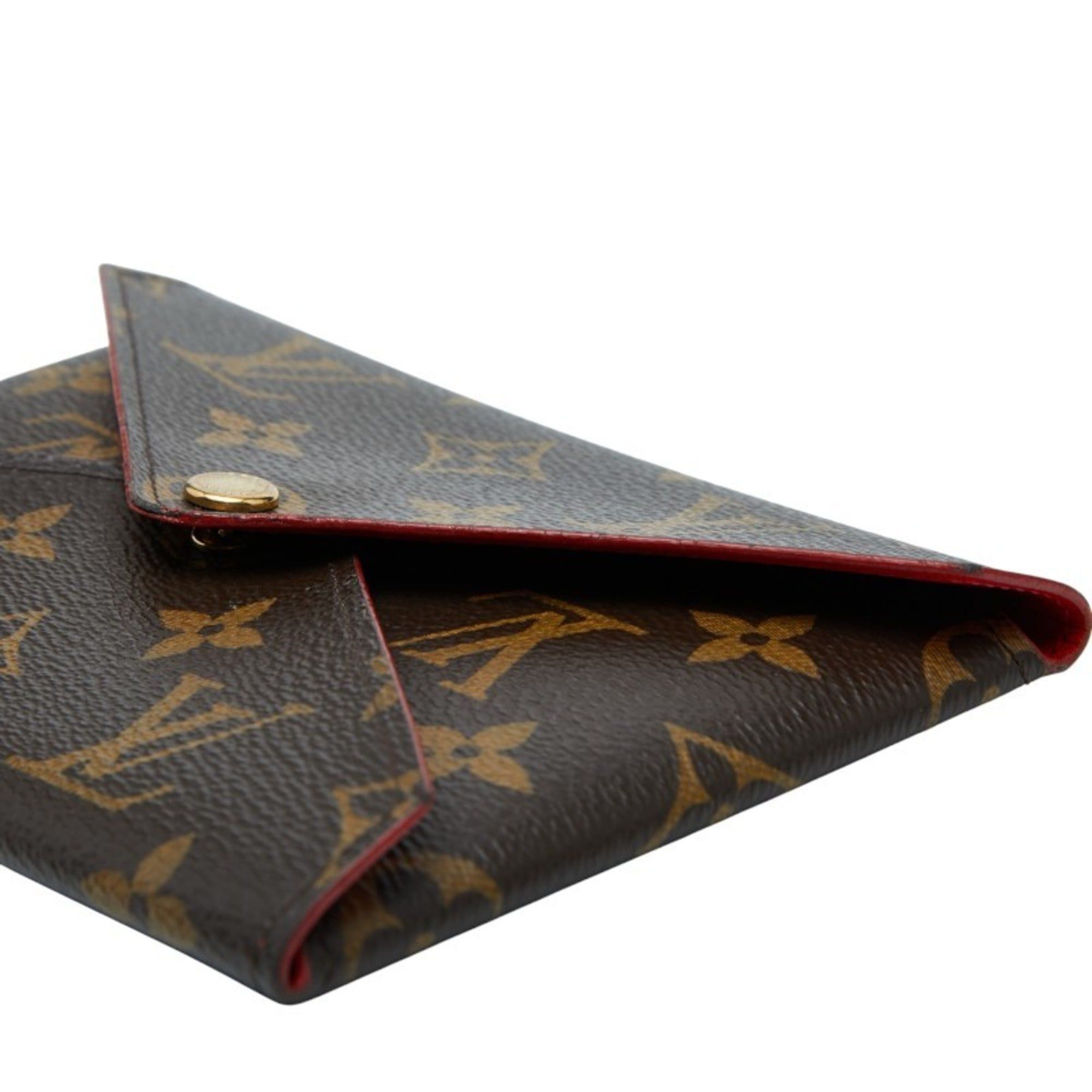 Louis Vuitton Louis Vuitton Monogram Kirigami Pochette (M size only) Pouch M62034 Brown and Red Leather Women's LOUIS VUITTON Size ONE SIZE - 4 Thumbnail