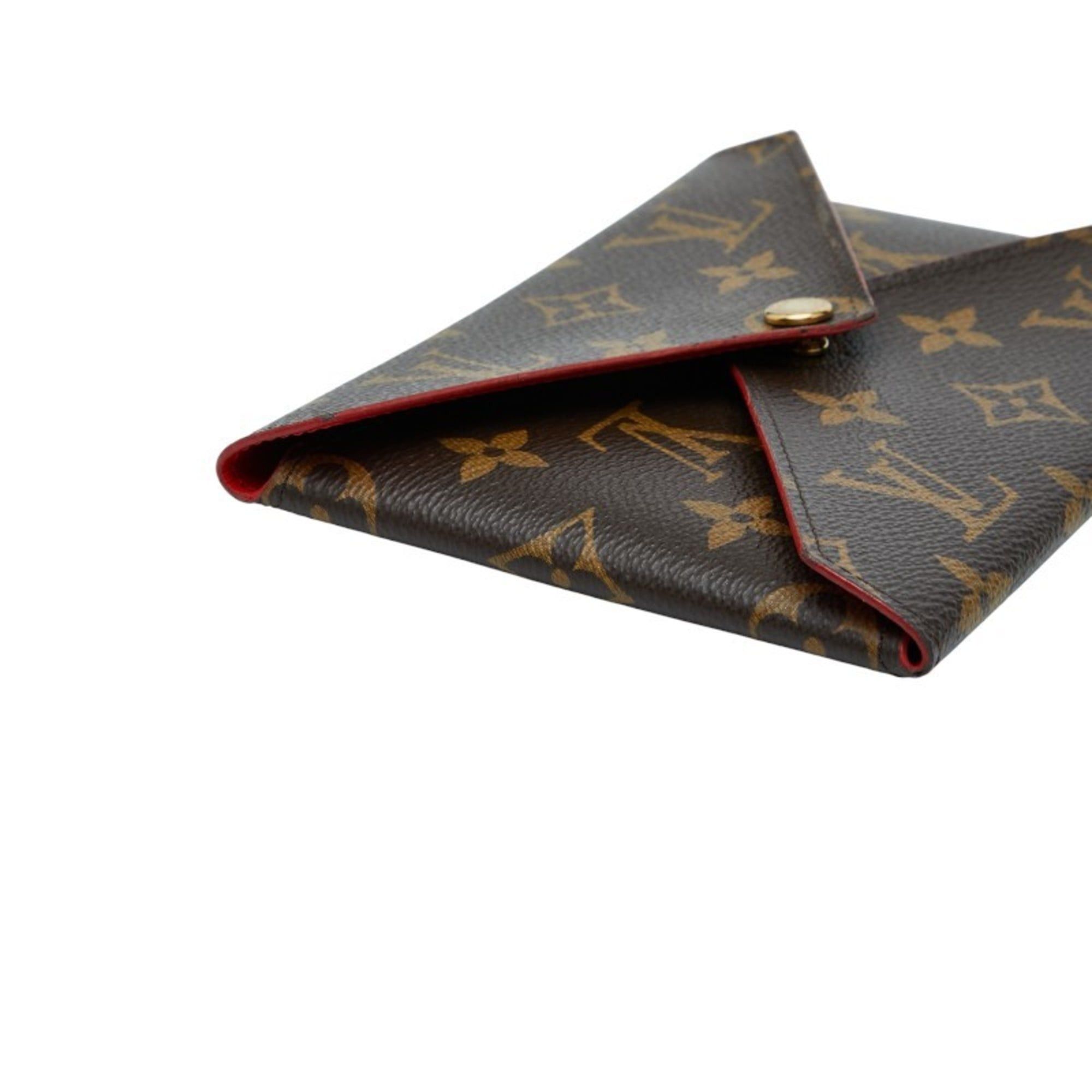 Louis Vuitton Louis Vuitton Monogram Kirigami Pochette (M size only) Pouch M62034 Brown and Red Leather Women's LOUIS VUITTON Size ONE SIZE - 7 Thumbnail