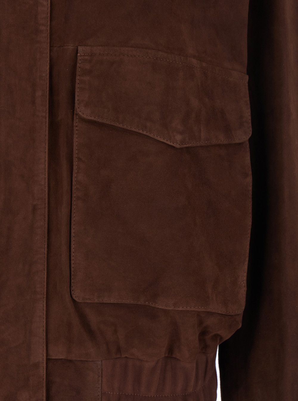 ARMA 'Halti' Brown Jackets with Patch Pockets on the Front and Elasticated Hems in Suede for Women Size M / US 6-8 / IT 42-44 - 3 Thumbnail