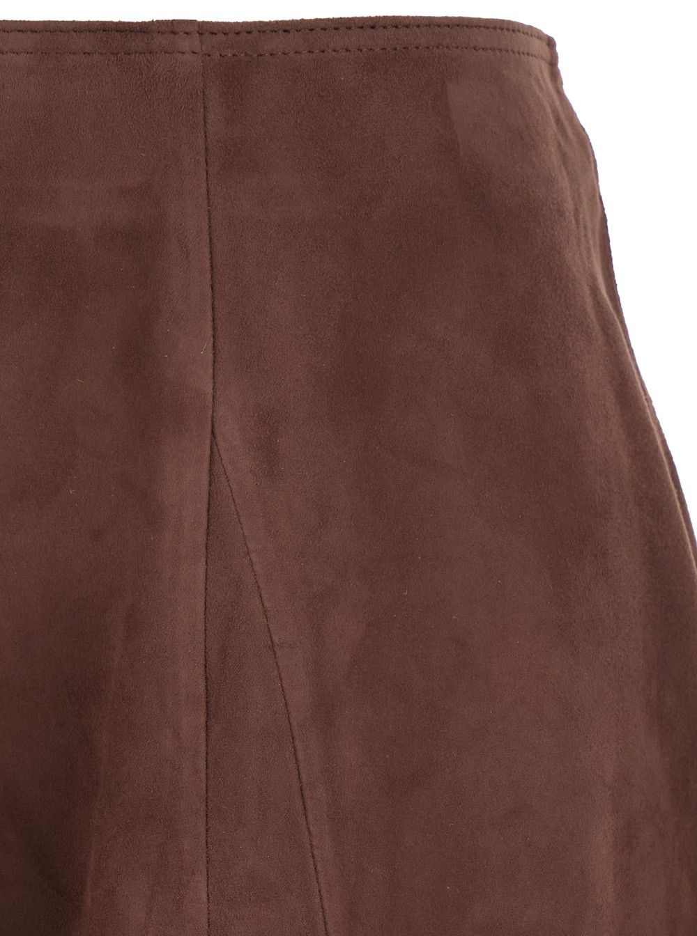 ARMA 'Eleni' Brown Skirt with Hidden Closure at the Back in Suede for Women Size 28" / US 6 / IT 42 - 3 Thumbnail