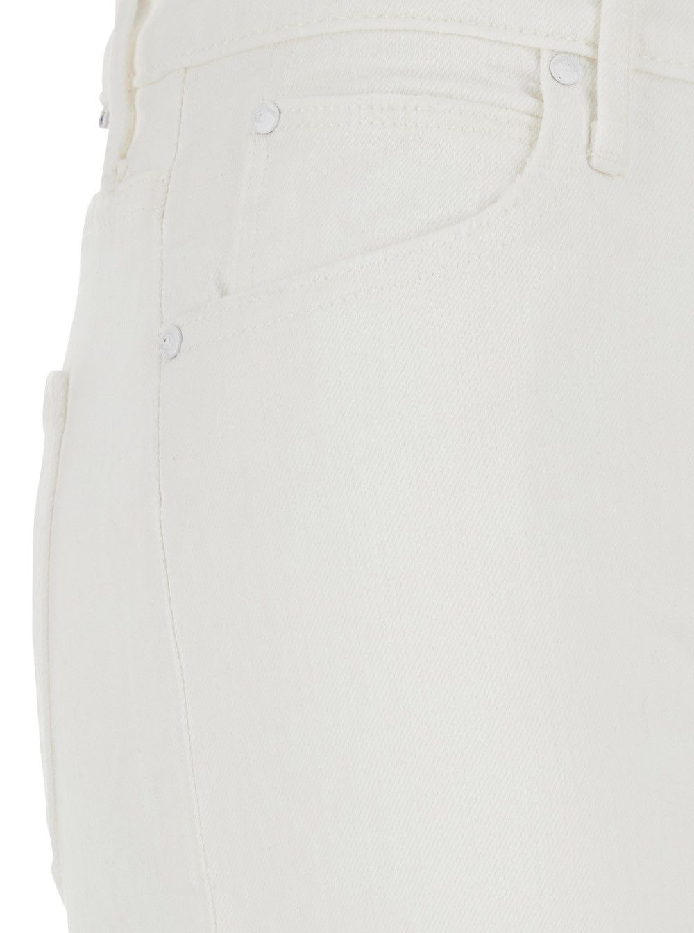 MOTHER Jeans 'The Kick' with Five-Pocket Design in White Cotton for Women Size 24" / US 00 / IT 34 - 3 Thumbnail