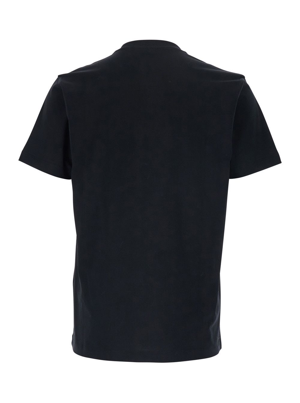 Versace Black T-Shirt with Logo Lettering on the Front in Cotton for Men Size US L / EU 52-54 / 3 - 2 Thumbnail