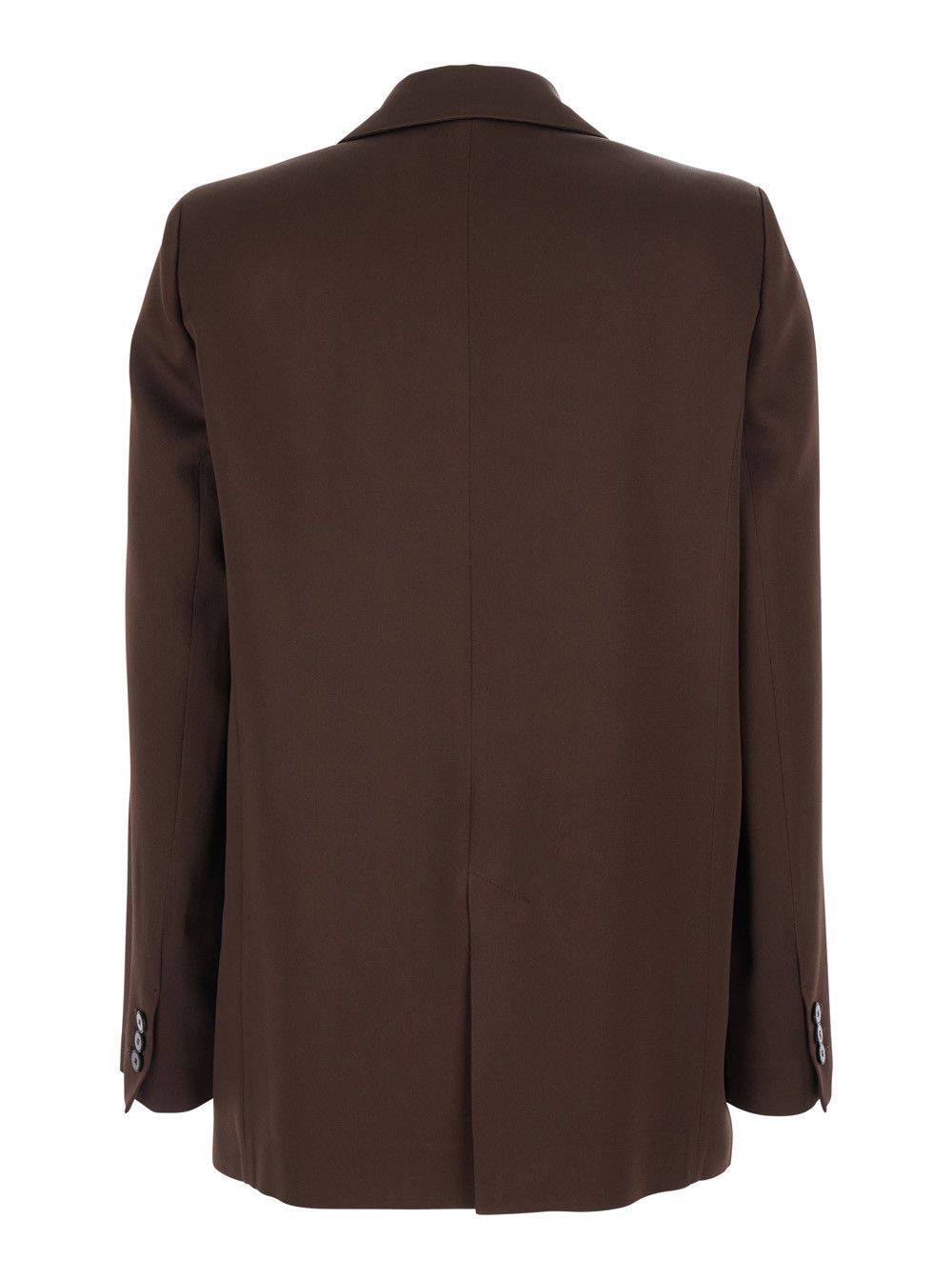 forte_forte Brown Jacket with Peak Revers and Vent in Viscose Blend for Women Size S / US 4 / IT 40 - 2 Thumbnail
