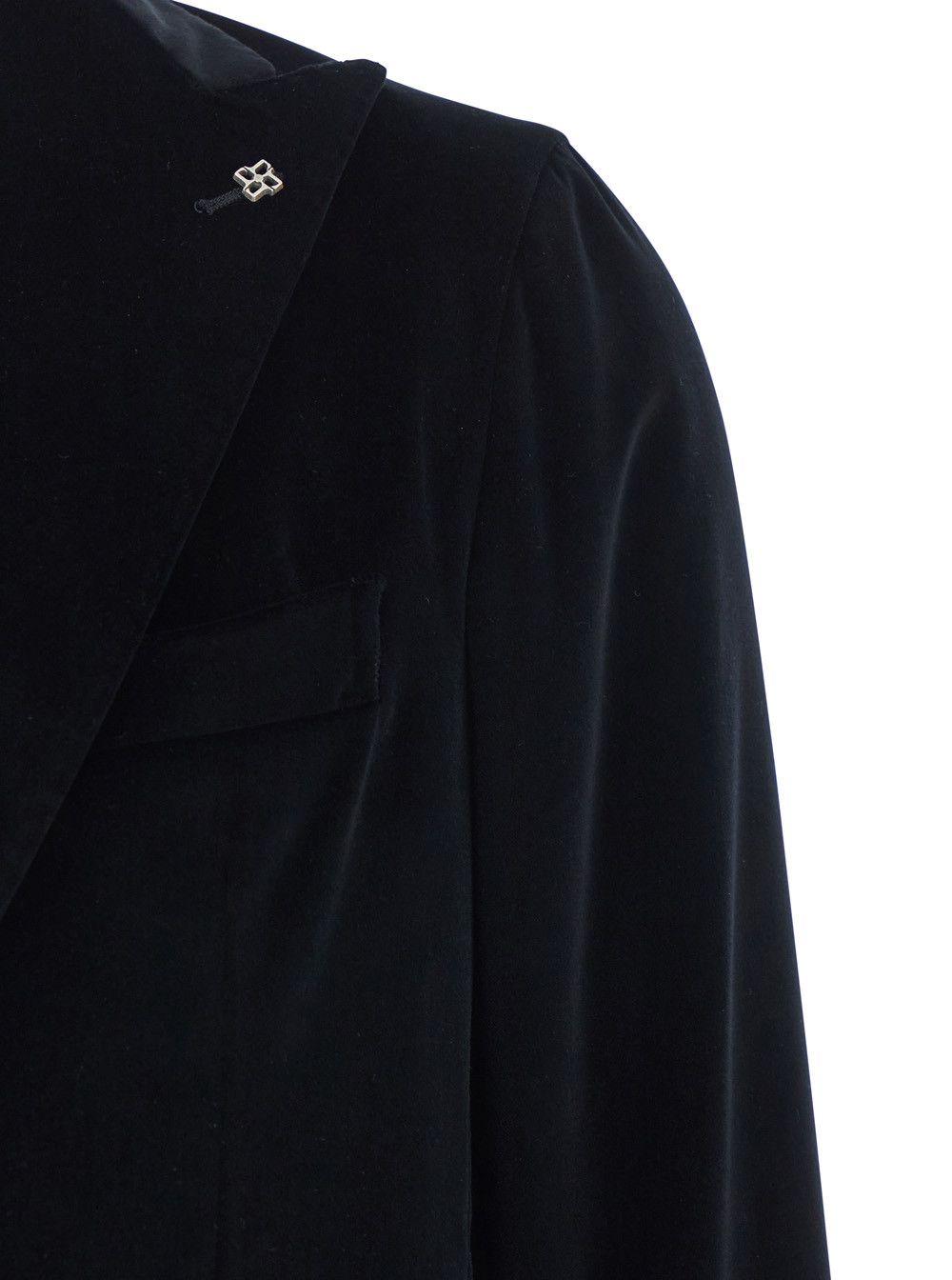 Tagliatore Black Single-Breasted Jacket with Peak Revers in Wool Blend Man Size US XL / EU 56 / 4 - 3 Thumbnail
