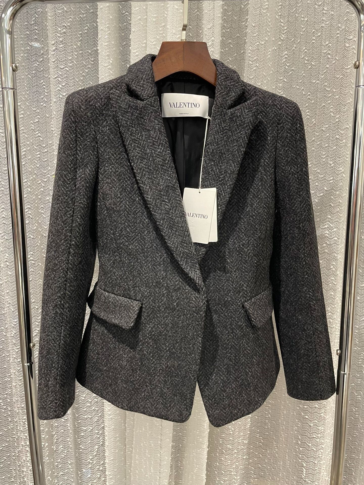 Valentino Vintage Valentino Wool Blend Winter Blazer Size US M / EU 48-50 / 2 - 3 Thumbnail