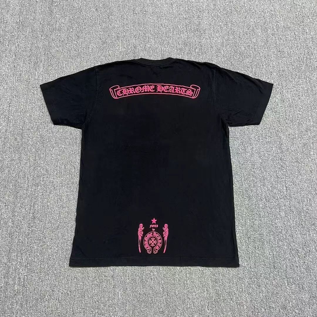 Chrome Hearts Chrome Hearts SS24 Pink Skull Black Tee Size US L / EU 52-54 / 3 - 2 Thumbnail