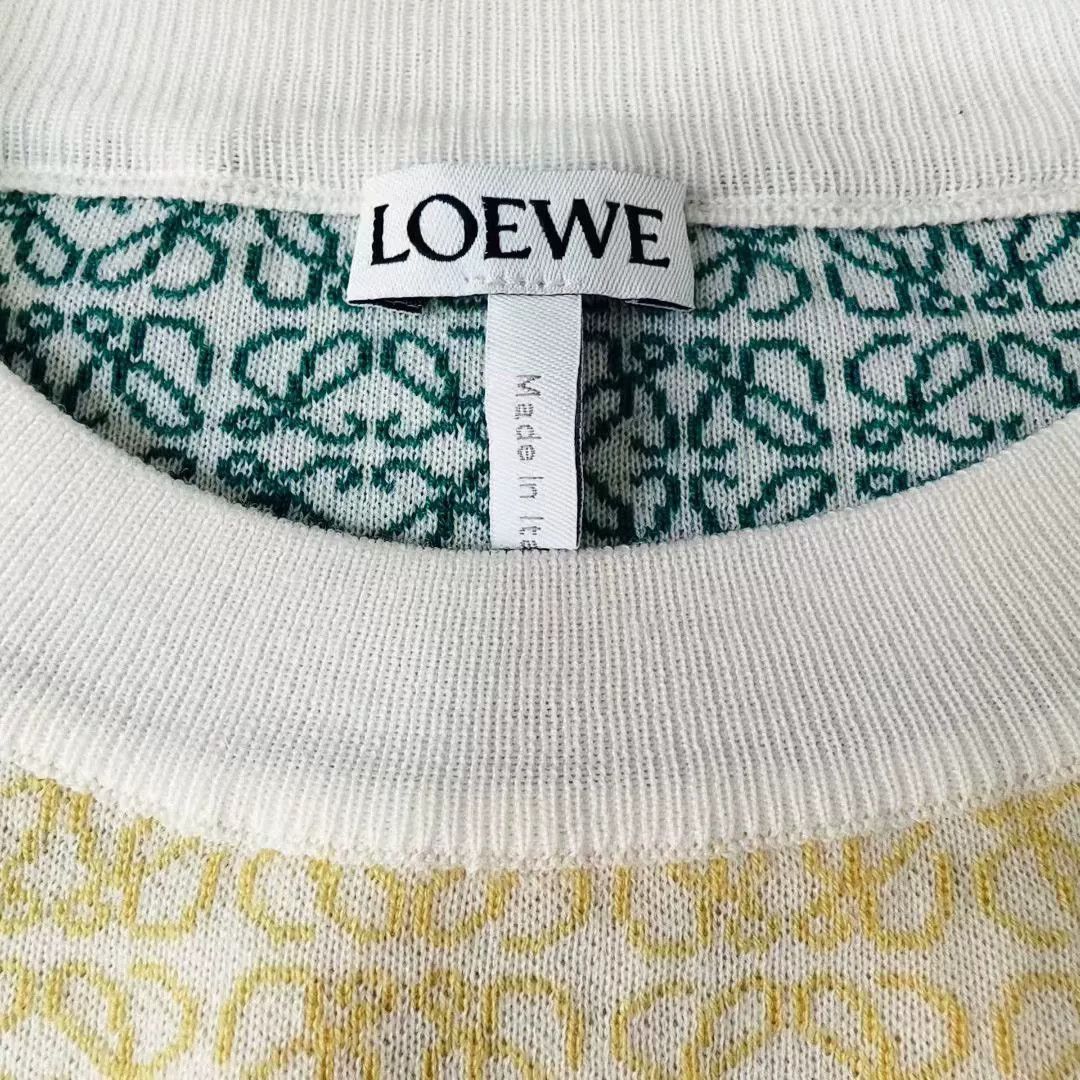 Loewe LOEWE Logo Wool Colorblock Long Sleeve Sweater Size US M / EU 48-50 / 2 - 3 Thumbnail