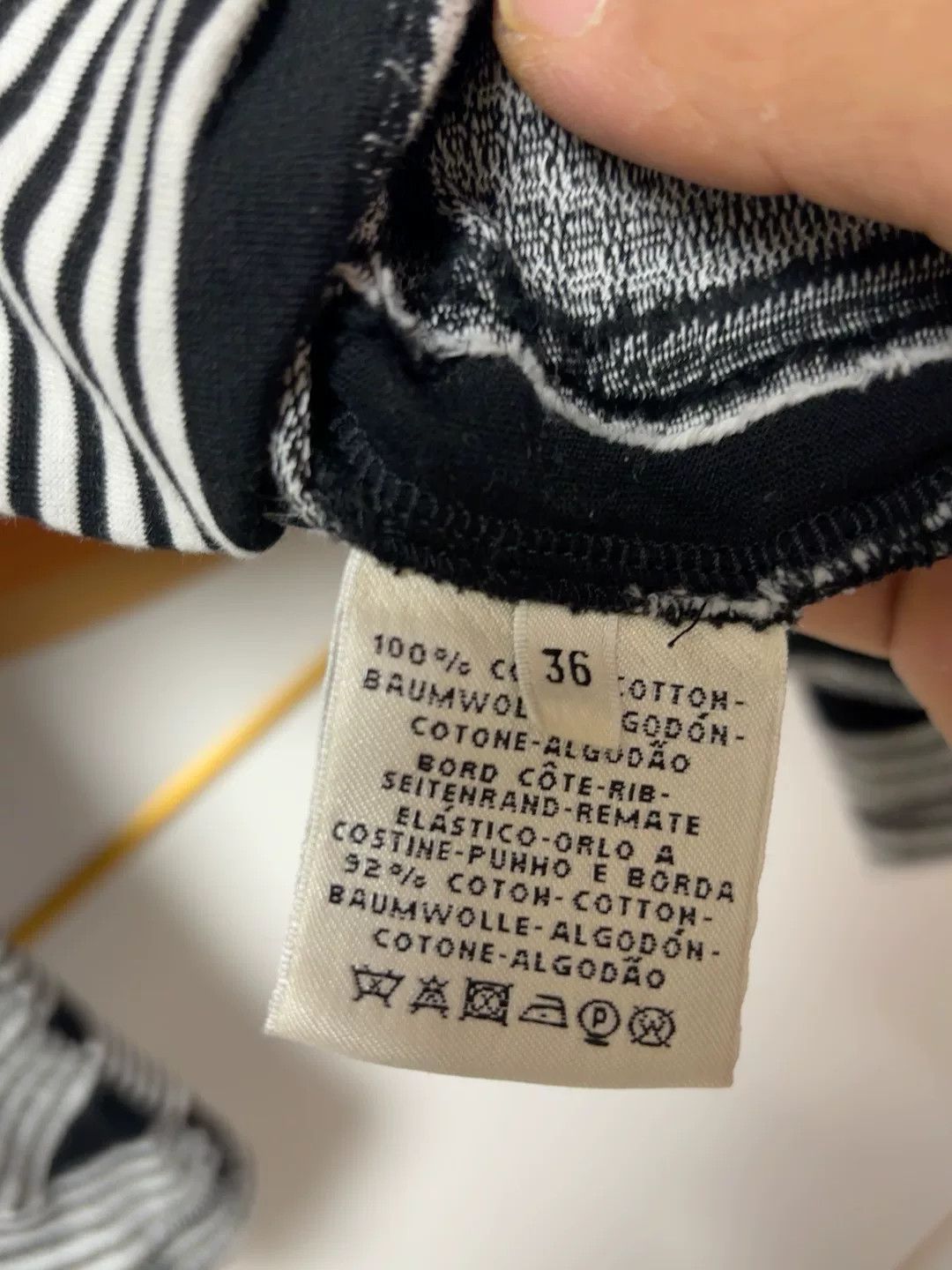 Hermes Hermes Black and White Striped Knit Top Size US S / EU 44-46 / 1 - 6 Thumbnail