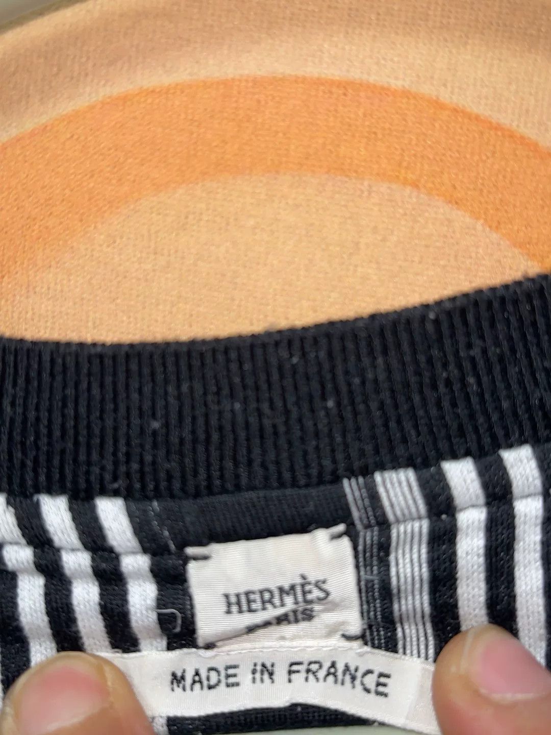 Hermes Hermes Black and White Striped Knit Top Size US S / EU 44-46 / 1 - 3 Thumbnail