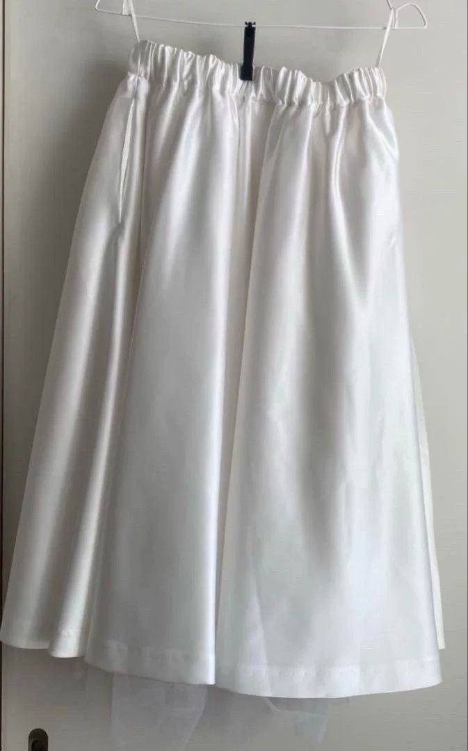 Comme des Garcons CDG Noir Silk Sheen Tulle Midi Skirt Size US 26 / EU 42 - 4 Thumbnail